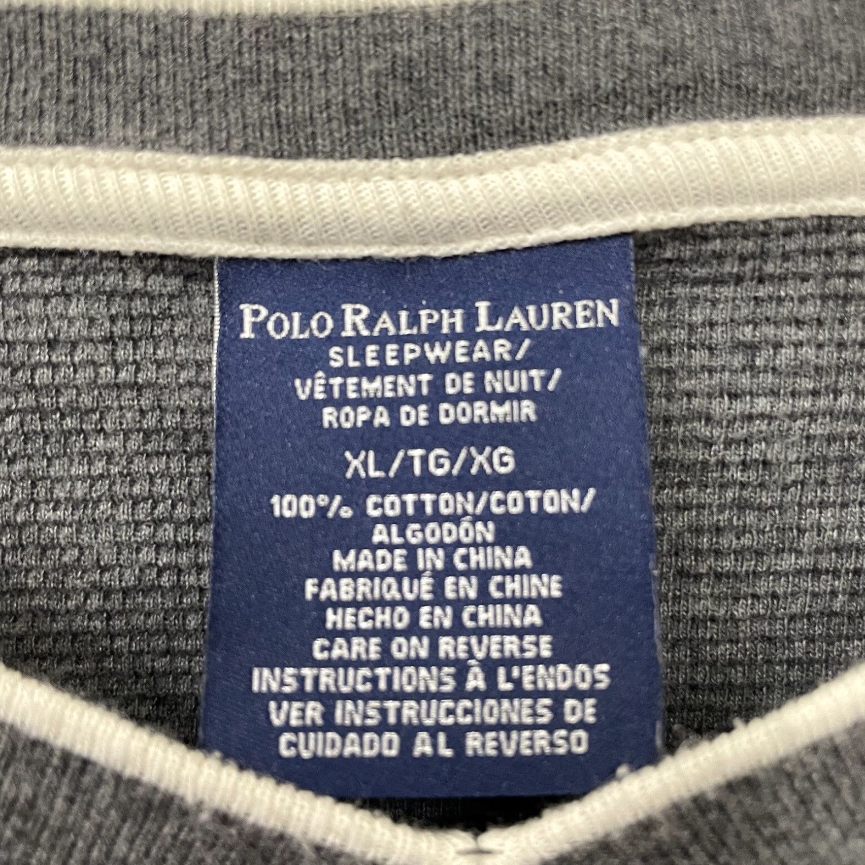 Polo Ralph Lauren Polo Ralph Lauren Sweater Shirt Mens XL V-Neck Gray 100% Cotton Sleepwear Pullover Size US XL / EU 56 / 4 - 4 Thumbnail
