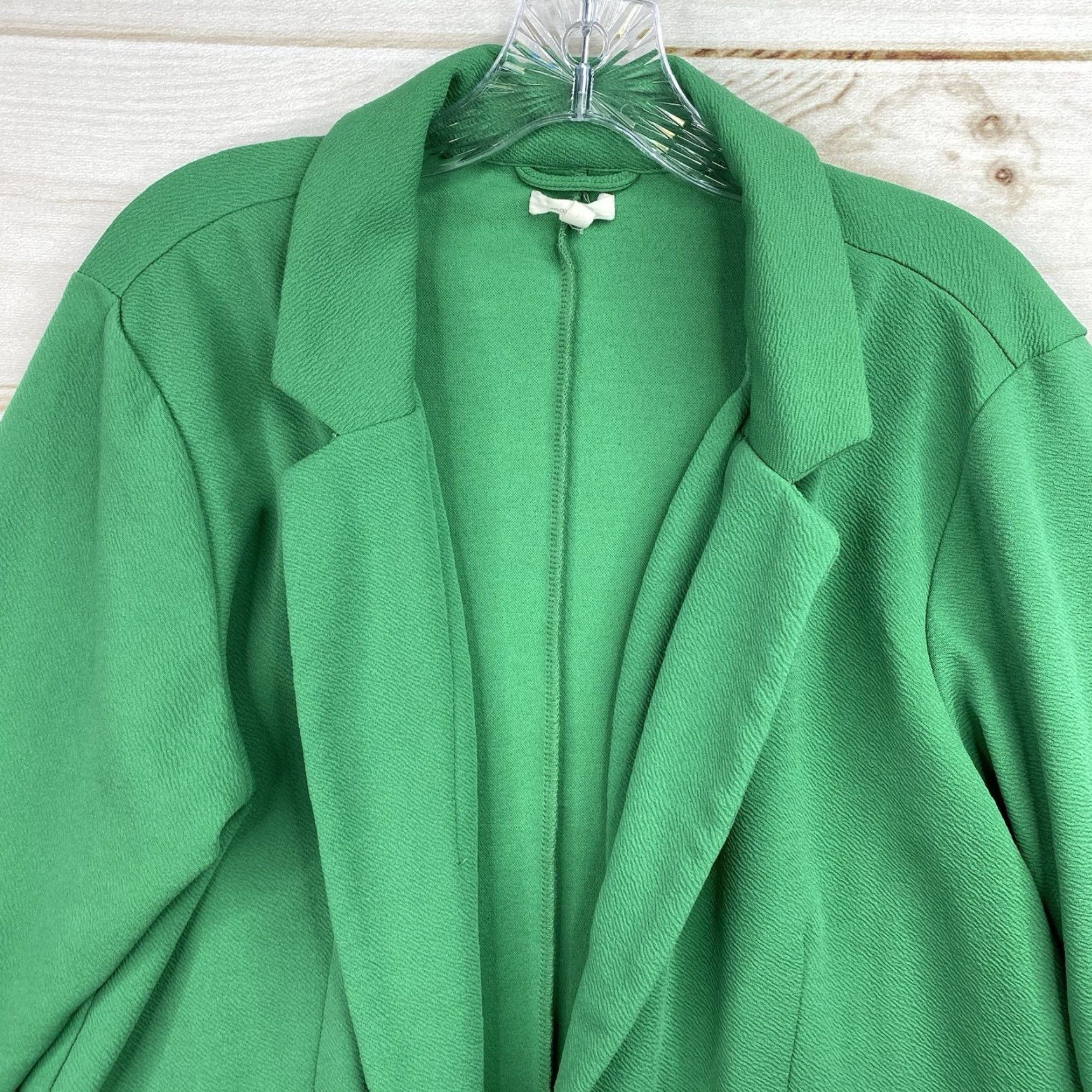 Vintage Maurices Womens Jacket Short Open Front 3/4 Sleeve Knit Black Solid XXL Blazer Size M / US 6-8 / IT 42-44 - 2 Thumbnail
