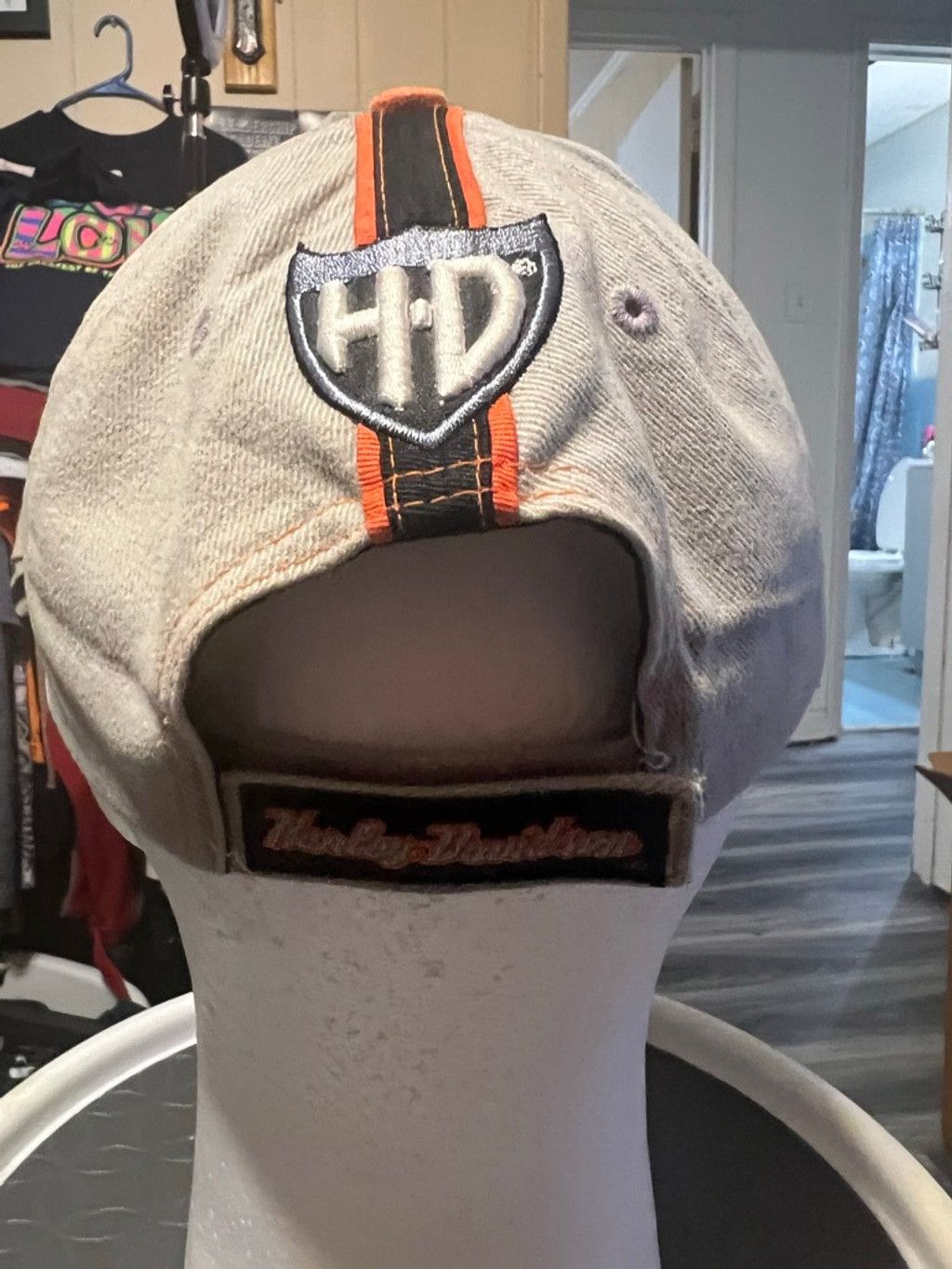 Harley Davidson Men's Harley-Davidson Tan Orange Black Logo Baseball Hat Size ONE SIZE - 3 Thumbnail