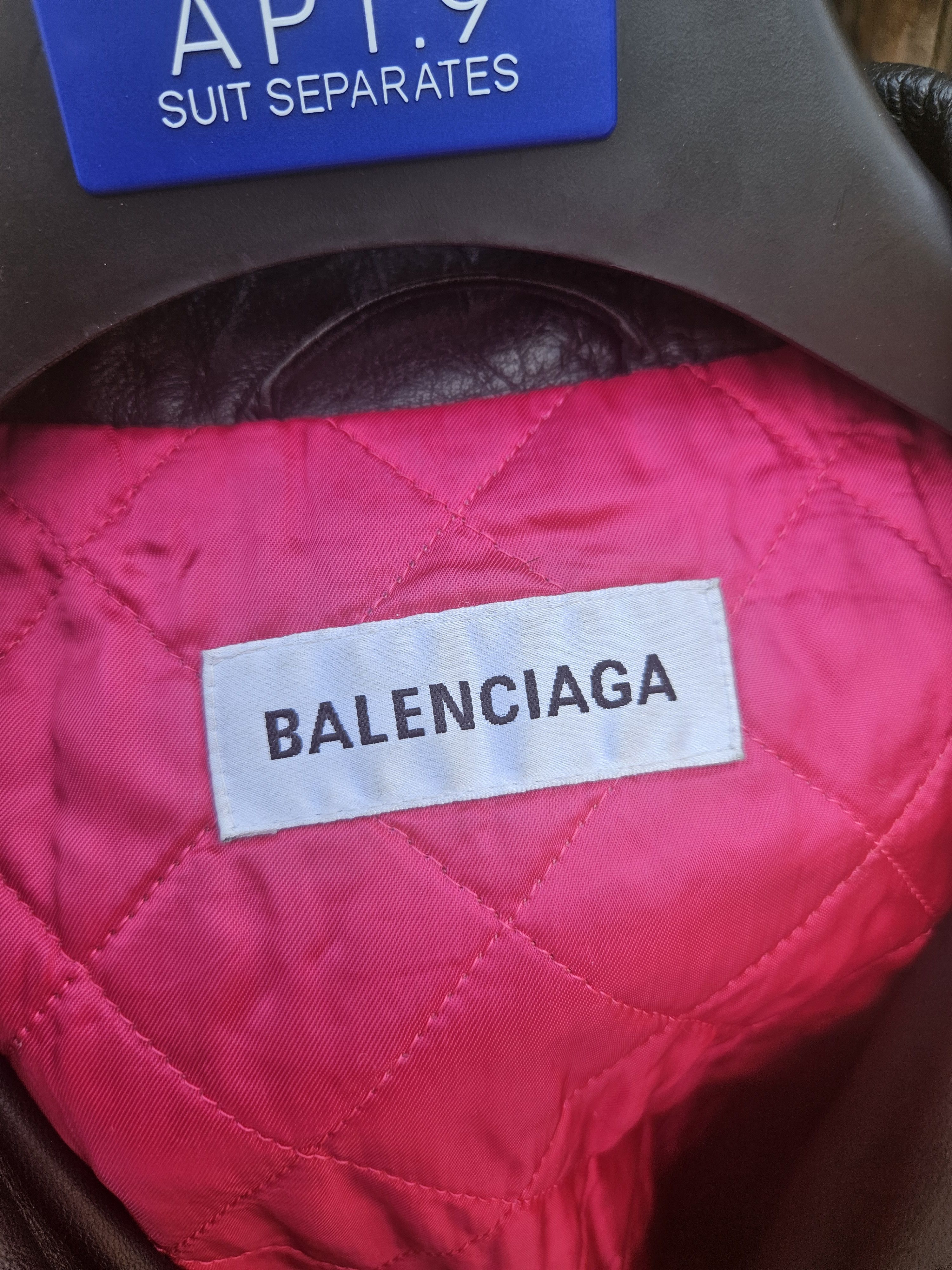 Balenciaga Balenciaga Lamb Leather Red Quilted Zip Up Jacket Size US M / EU 48-50 / 2 - 9 Thumbnail