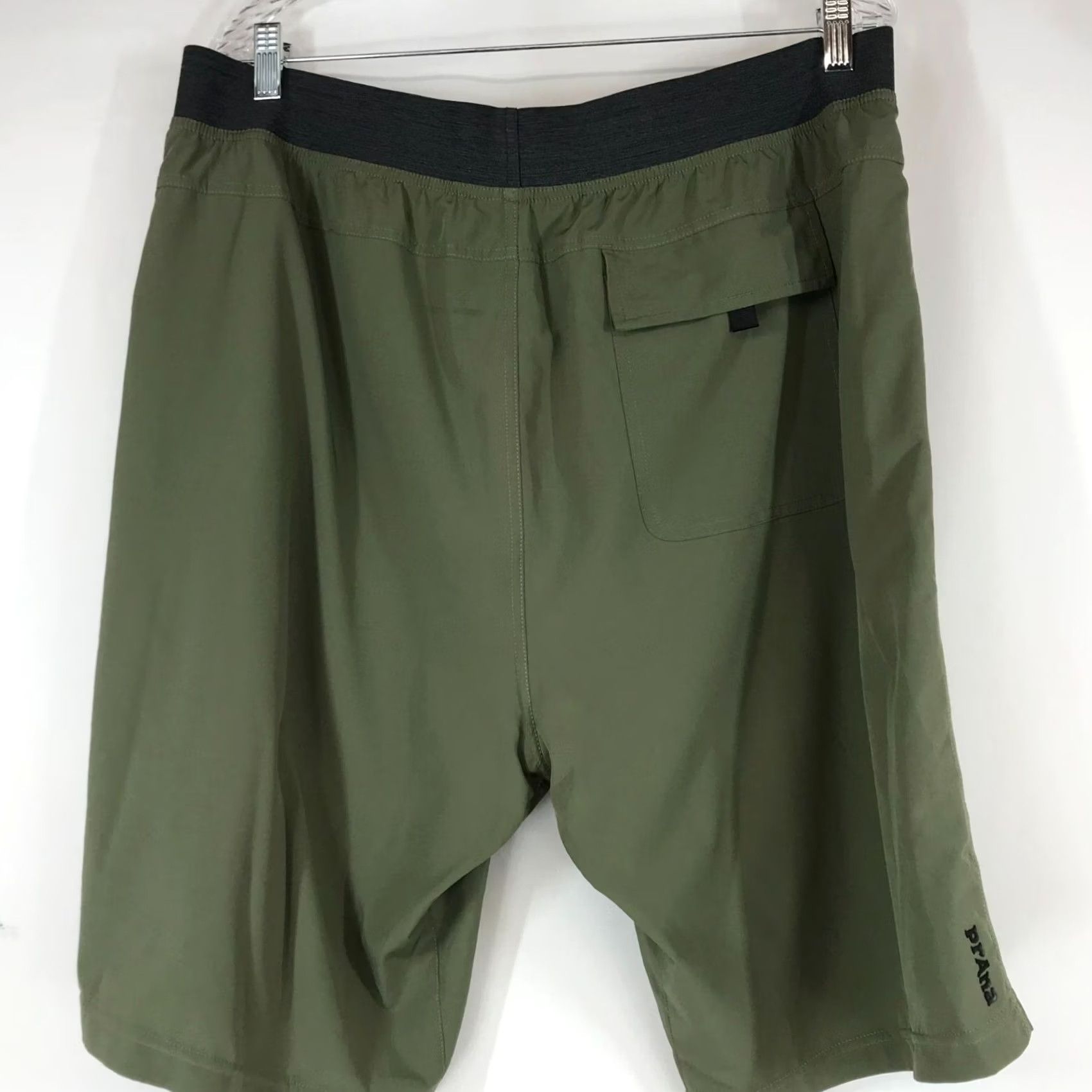 Prana PRANA Men's XXL Green Elastic Waist Polyester Blend Shorts Size US 39 - 3 Thumbnail