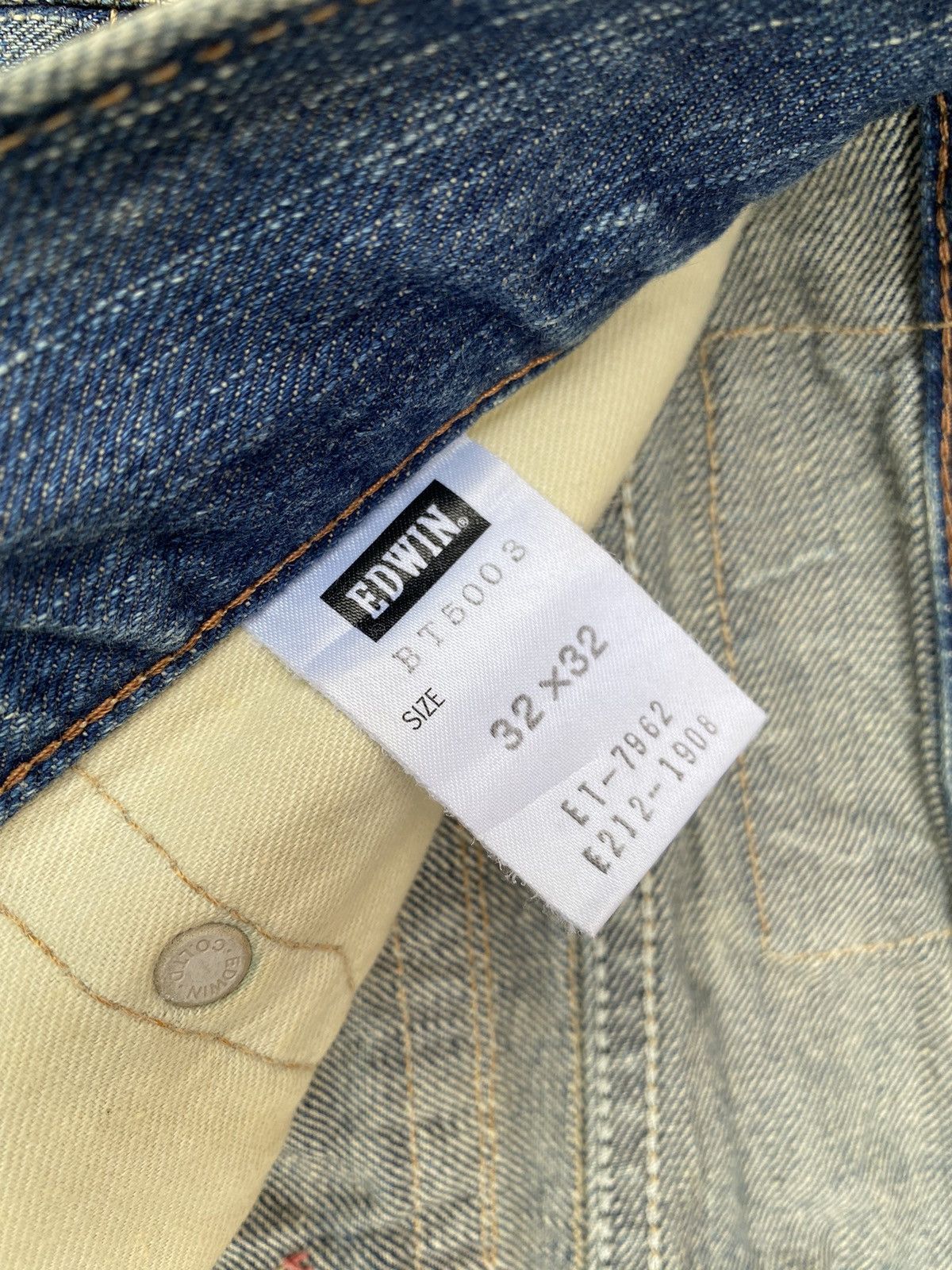 Edwin × Japanese Brand × Vintage Vintage Selvedge Distressed Edwin 503 Denim Jeans. #D8 Size US 34 / EU 50 - 9 Thumbnail