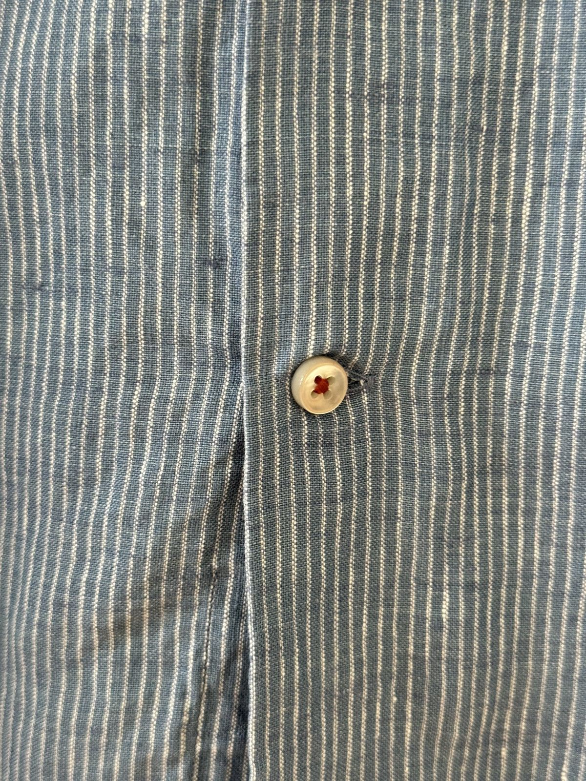 Loro Piana Arthur Arizona Blue Striped Aloe Linen Shirt XXL FAL1007 Size US XXL / EU 58 / 5 - 3 Thumbnail