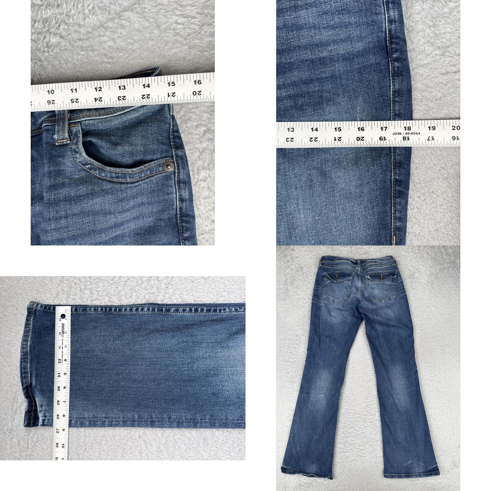 H&M H&M Jeans Womens 10 Bootcut Blue Medium Wash 5-Pocket Stretch Regular Rise 30x32 Mid 90s Theme Mens Womens Girls Size 32" / US 10 / IT 46 - 9 Thumbnail