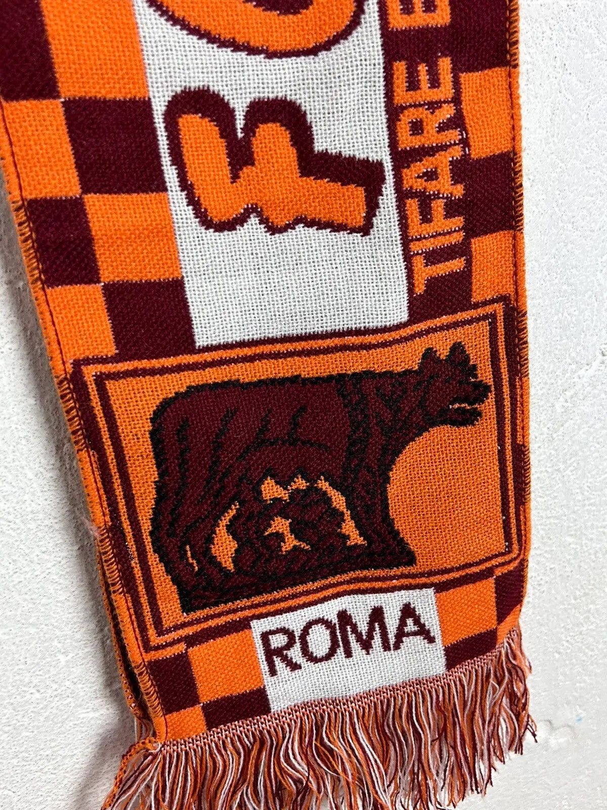 Vintage 90s VIntage Forza Roma FC Soccer Fanwear Scarf Size ONE SIZE - 5 Thumbnail