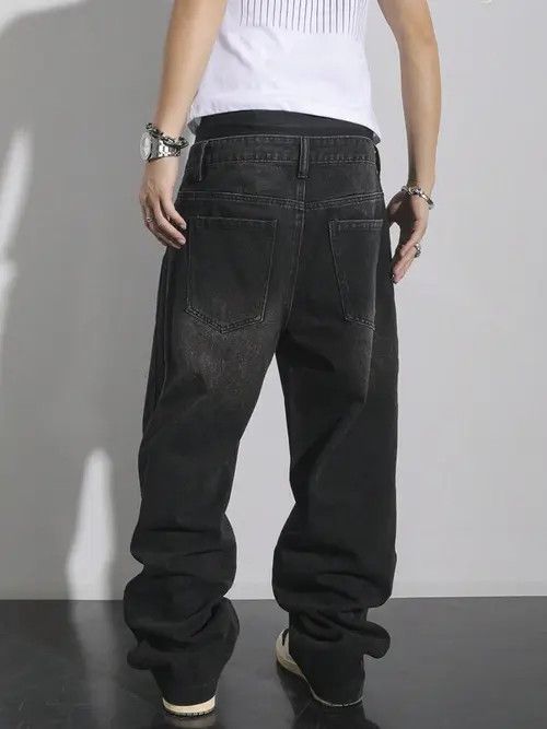 Japanese Brand Vintage Washed Retro Wide Leg Y2k Denim Jeans Size US 32 / EU 48 - 2 Thumbnail