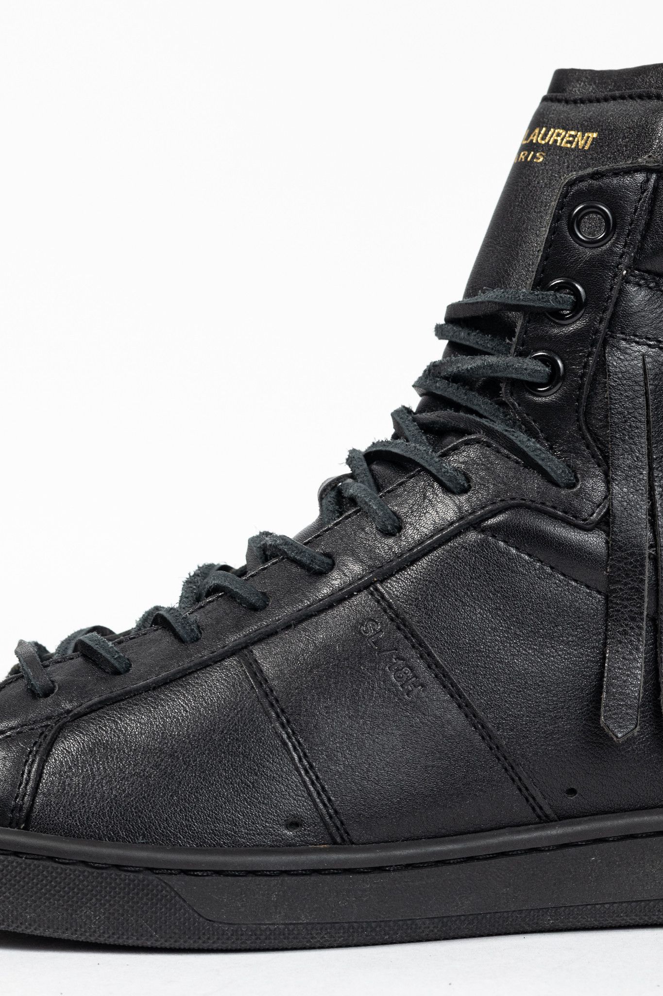 Saint Laurent Paris Saint Laurent SL/18H High Black Fringe High-Top Sneakers Size US 6 / EU 39 - 8 Thumbnail