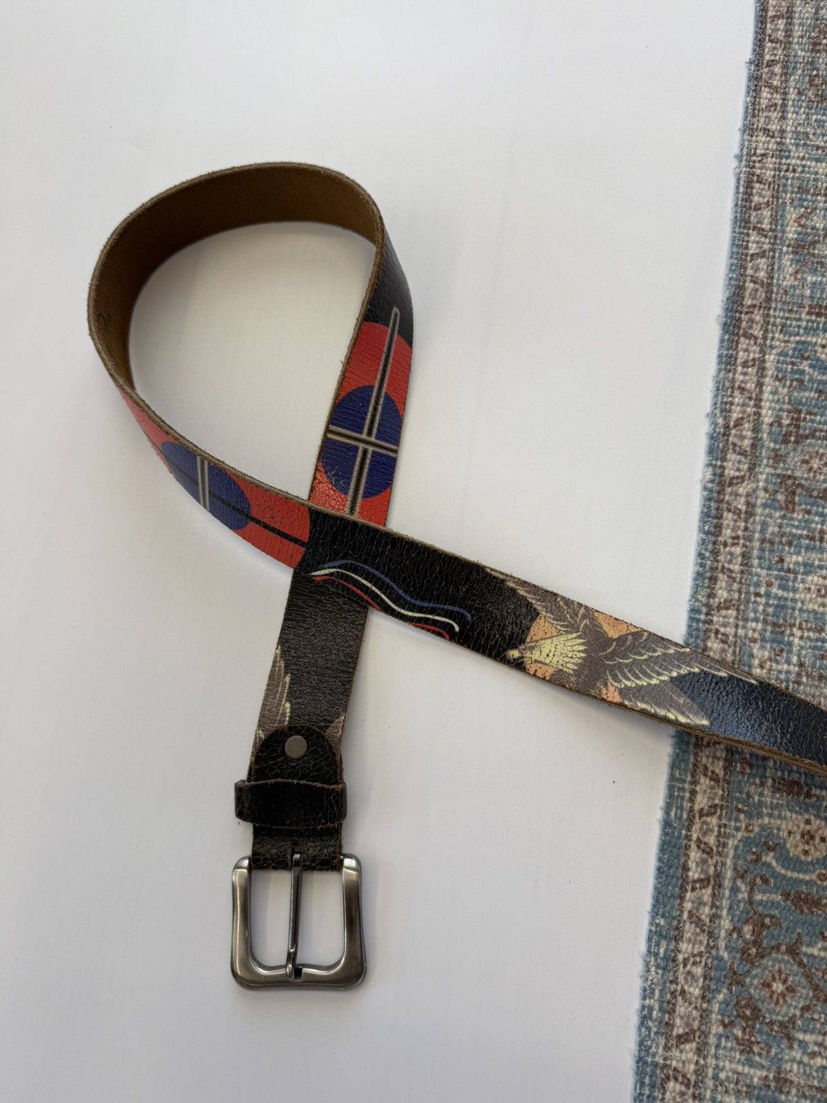 Ed Hardy Rare Don Ed Hardy Crazy Y2K Leather Belt Size ONE SIZE - 4 Thumbnail