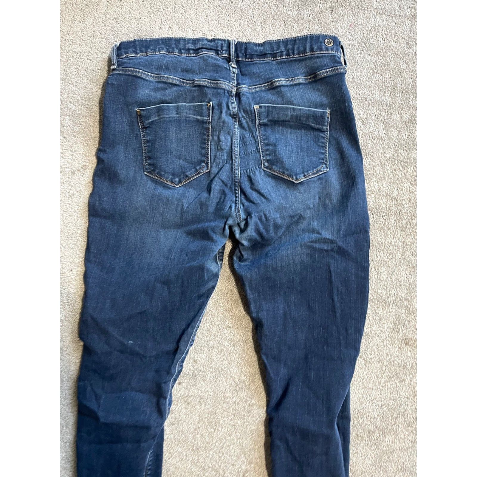 River Island River Island Molly Jeans Women’s Blue Mid-Rise Denim 5-Pocket Regular Fit Size 16 Womens Size 38" / US 16 / IT 52 - 4 Thumbnail