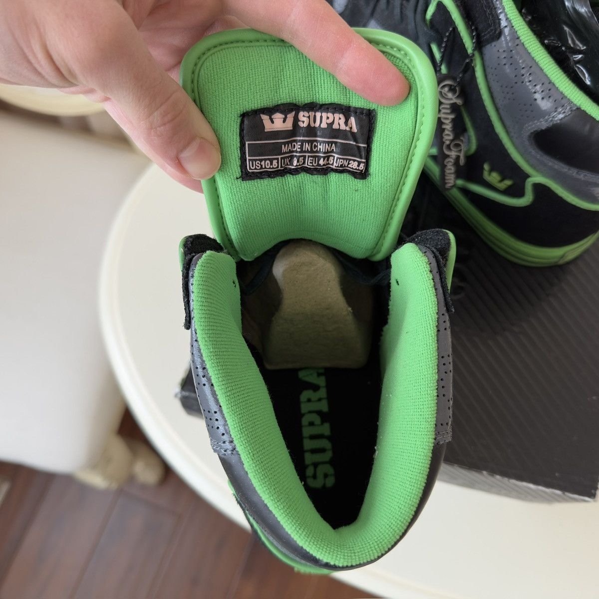 Supra Supra 2009 Vaider Charcoal Green High-Top Sneakers Size US 10.5 / EU 43-44 - 9 Thumbnail