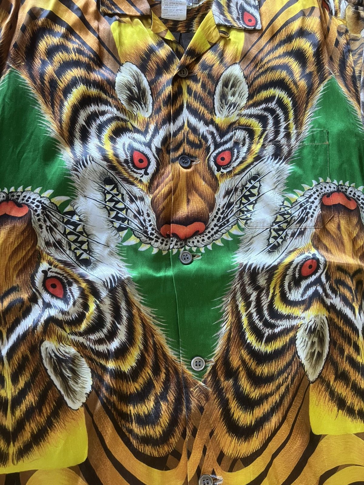Yohji Yamamoto Yohji Yamamoto Pour Homme AW06 Tiger Print Button Up Size US L / EU 52-54 / 3 - 2 Thumbnail