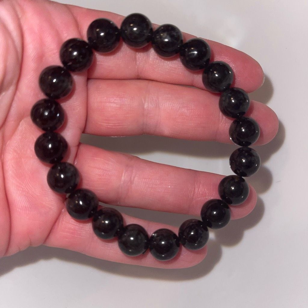 Other Black tourmaline in quartz 8mm stretch bracelet Crystal 7 inches ONE NEW Size ONE SIZE - 13 Thumbnail
