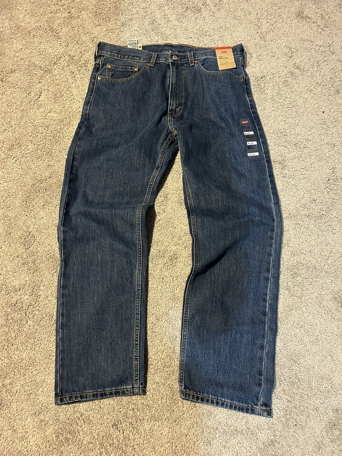 Levi's × Levi's Vintage Clothing Levi's 505 Mens Cotton Regular Jeans 36x30 Size US 36 / EU 52 - 7 Thumbnail