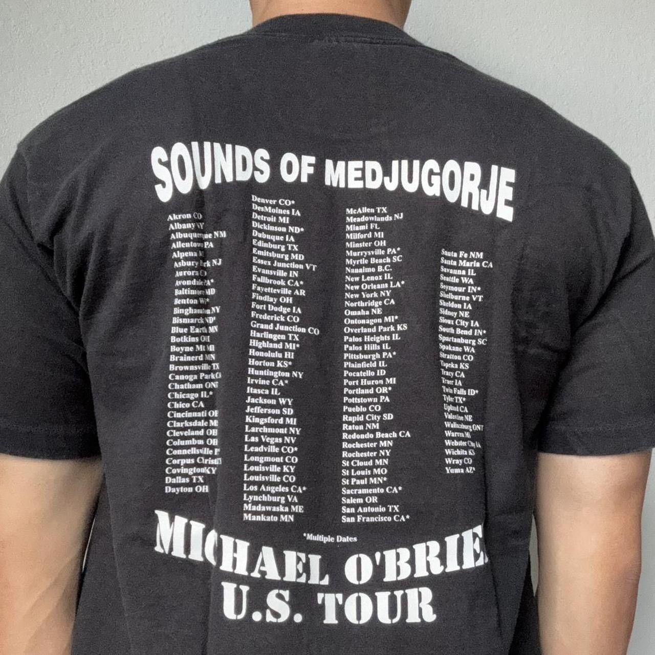 Band Tees × Fruit Of The Loom × Vintage Vintage 1997 Michael O'Brien Tour Graphics Black Tee Shirt Size US L / EU 52-54 / 3 - 2 Thumbnail