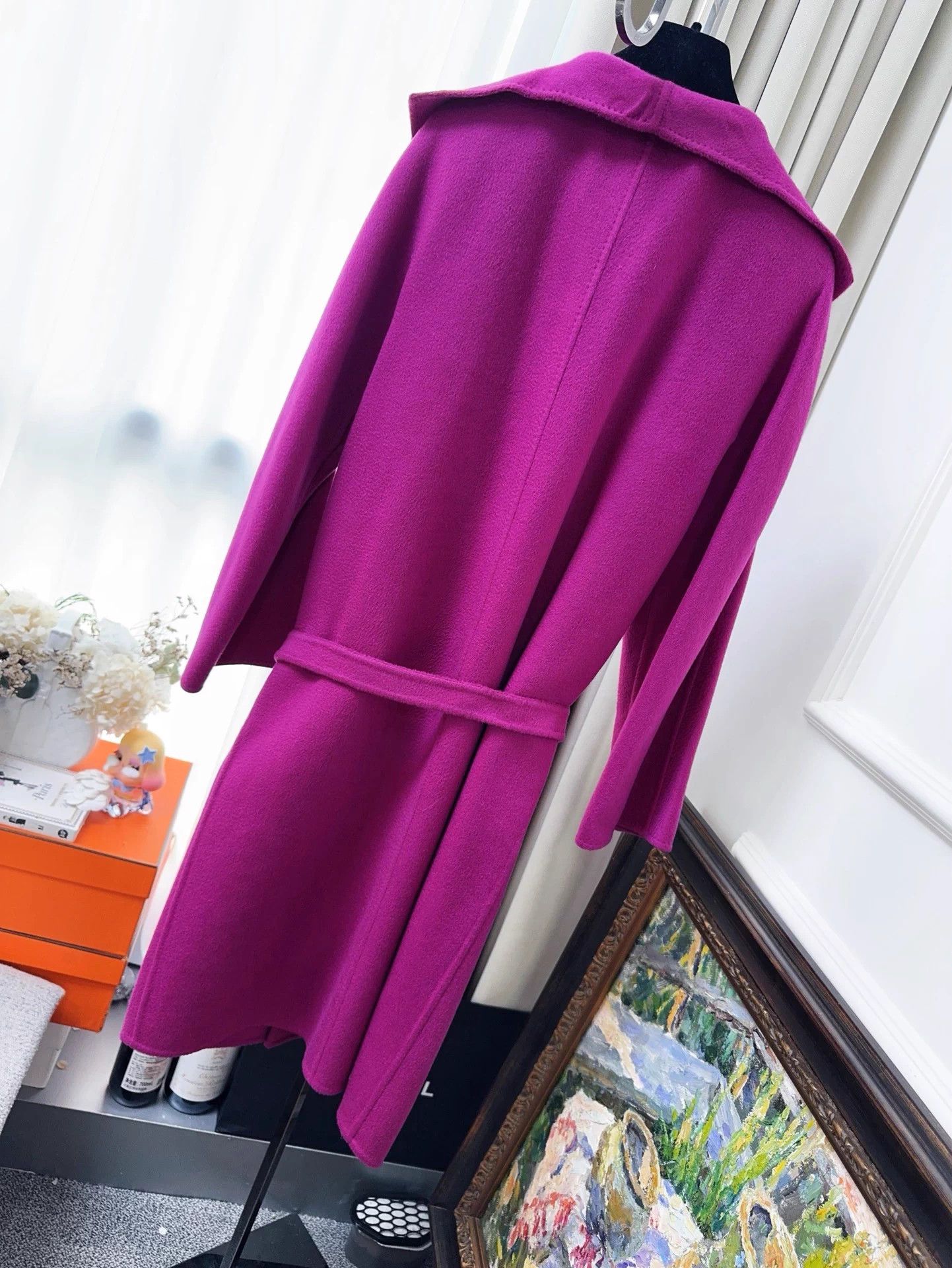 Max Mara MaxMara Purple Mid-Length Cashmere Robe Coat 38 Size S / US 4 / IT 40 - 2 Thumbnail