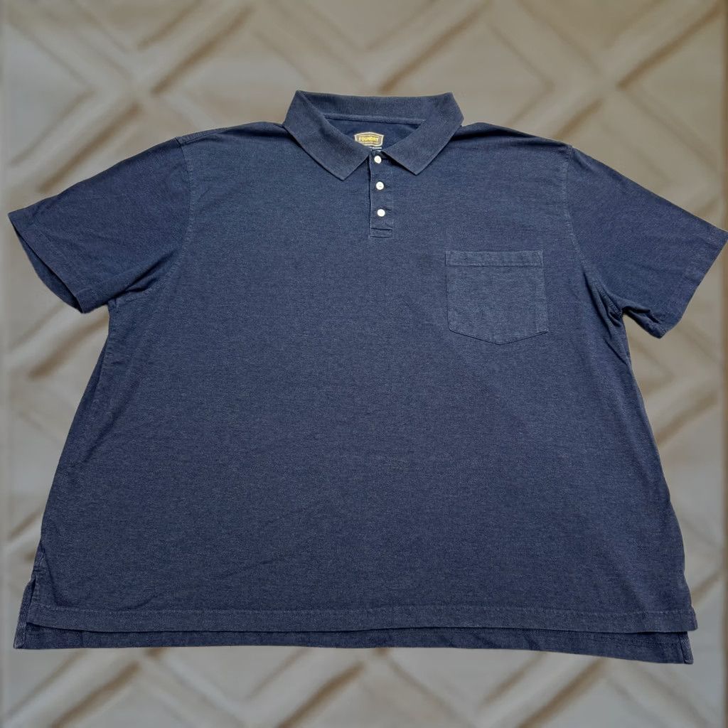 Vintage Foundry Supply Co Polo Shirt Mens 4XL Navy Blue Short Sleeve Pocket Casual Size US XXL / EU 58 / 5 - 1 Thumbnail
