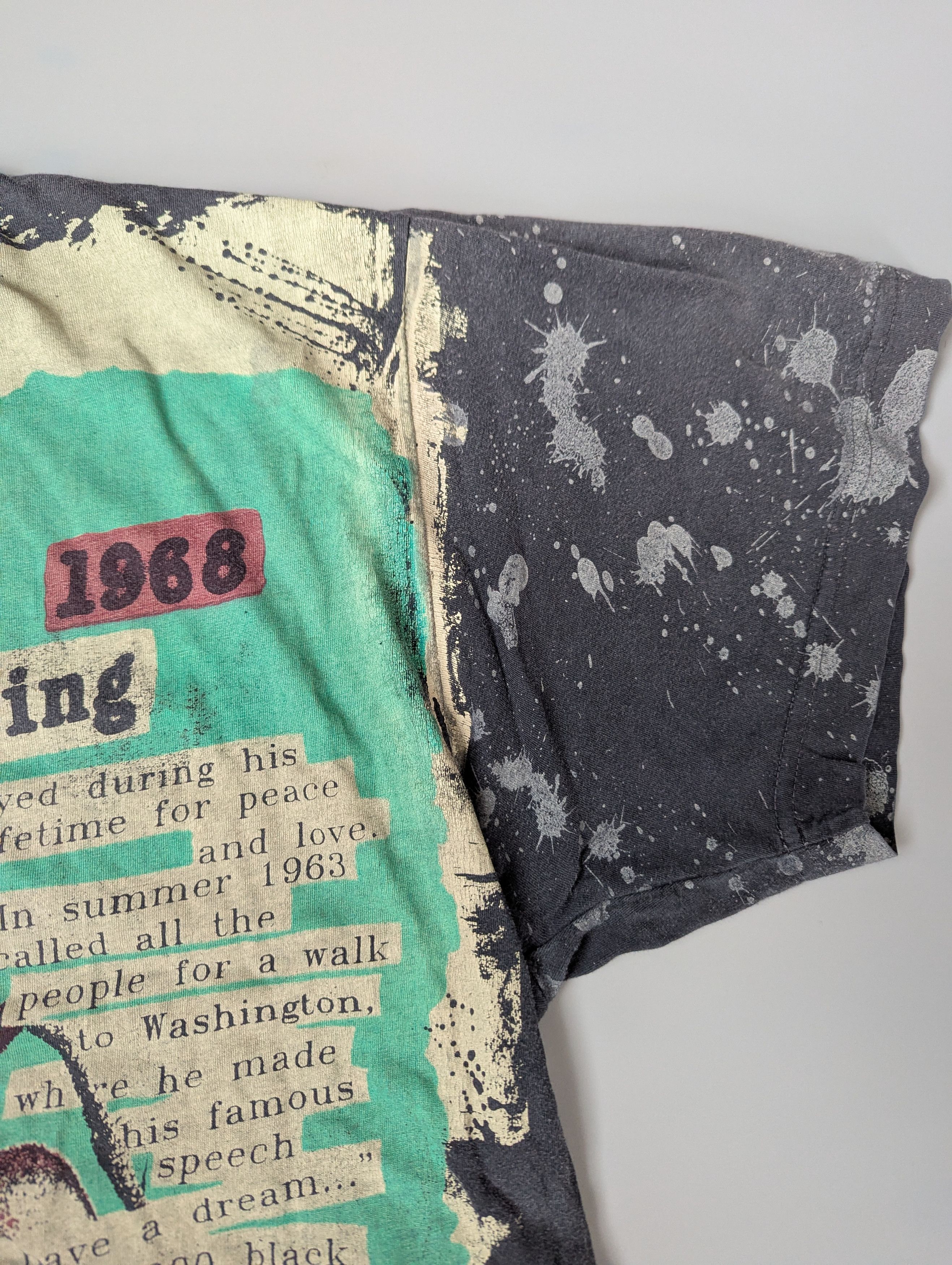 Vintage Martin Luther King Vintage AOP all over print T shirt Size US L / EU 52-54 / 3 - 8 Thumbnail