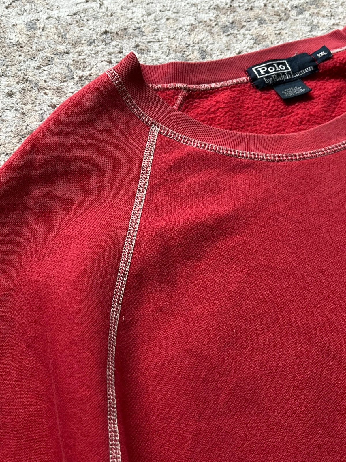 Polo Ralph Lauren OG Polo Ralph Lauren Vintage 90s Sz XXL Blank Red Size US XXL / EU 58 / 5 - 2 Thumbnail
