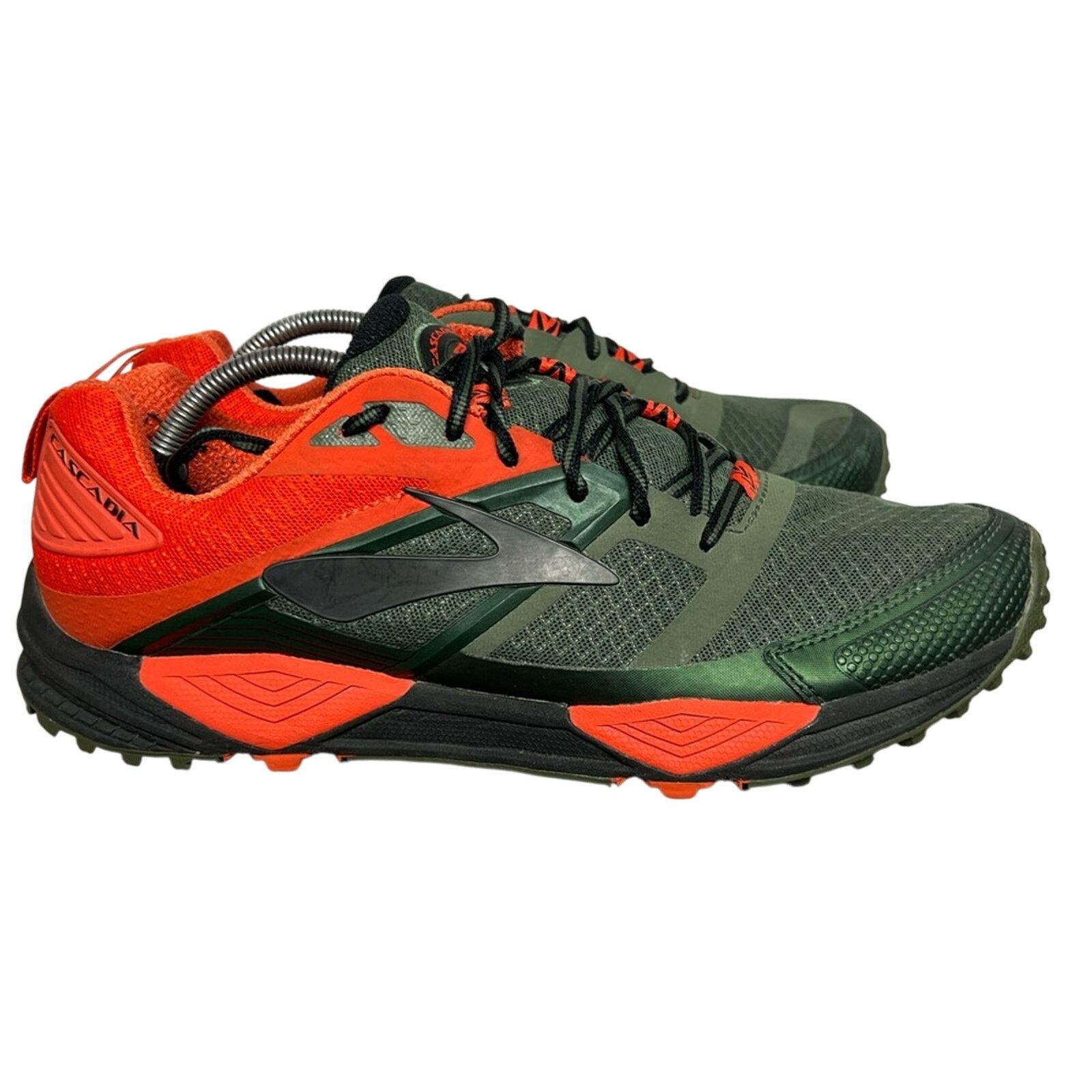 Brooks Men’s Brooks Cascadia 12 Trail Green / Orange Shoes SIZE 11 Size US 11 / EU 44 - 5 Thumbnail