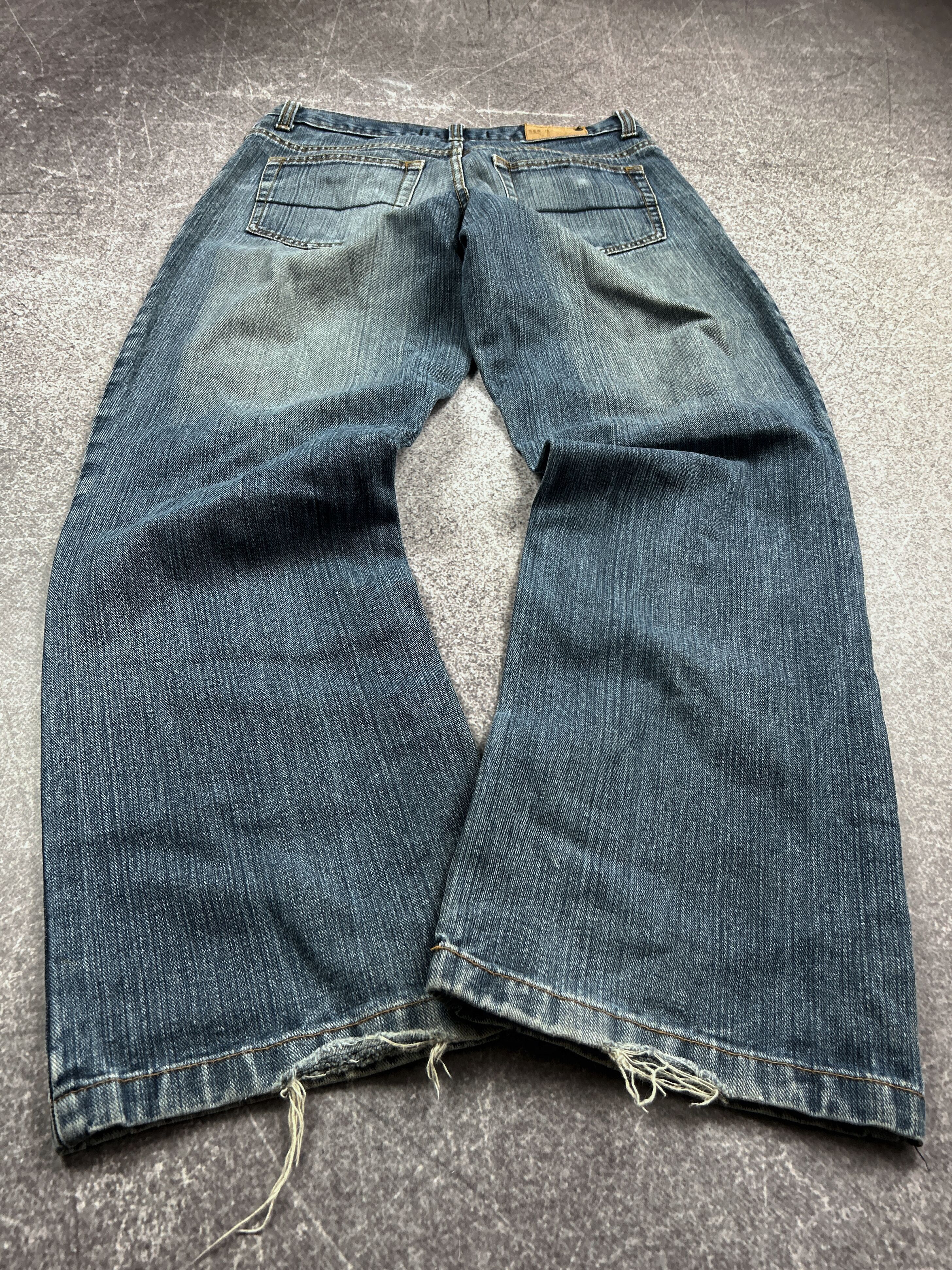 Vintage Rap Balenciaga jnco Style Baggy Boot Fit Y2k Jeans 90s Size US 32 / EU 48 - 2 Thumbnail