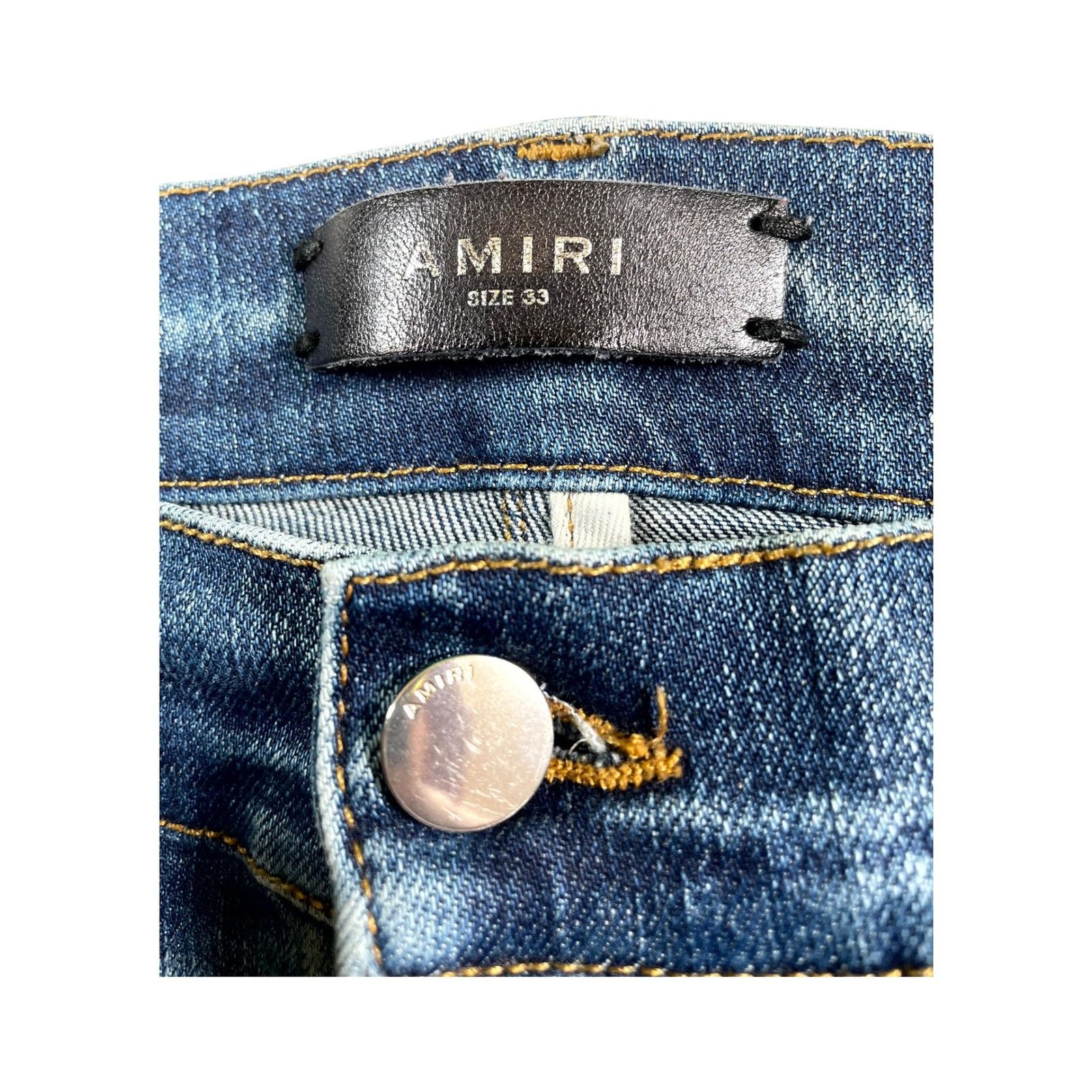 Amiri Amiri "Classic Denim Patch MX2" Deep Jeans Size US 33 - 5 Thumbnail