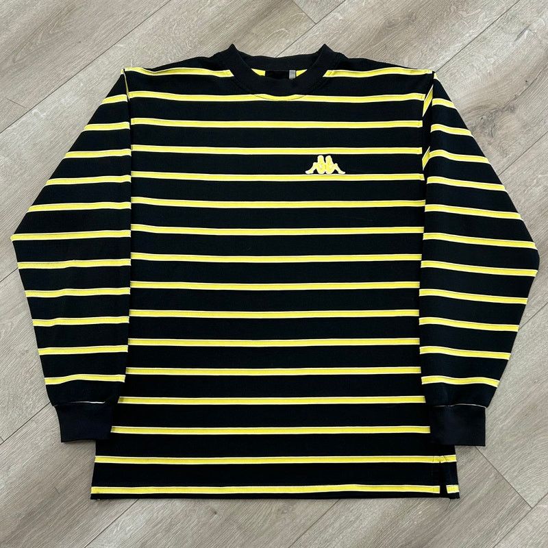 Kappa Vintage Kappa Striped Long Sleeve Shirt Yellow Black Large Size US L / EU 52-54 / 3 - 8 Thumbnail