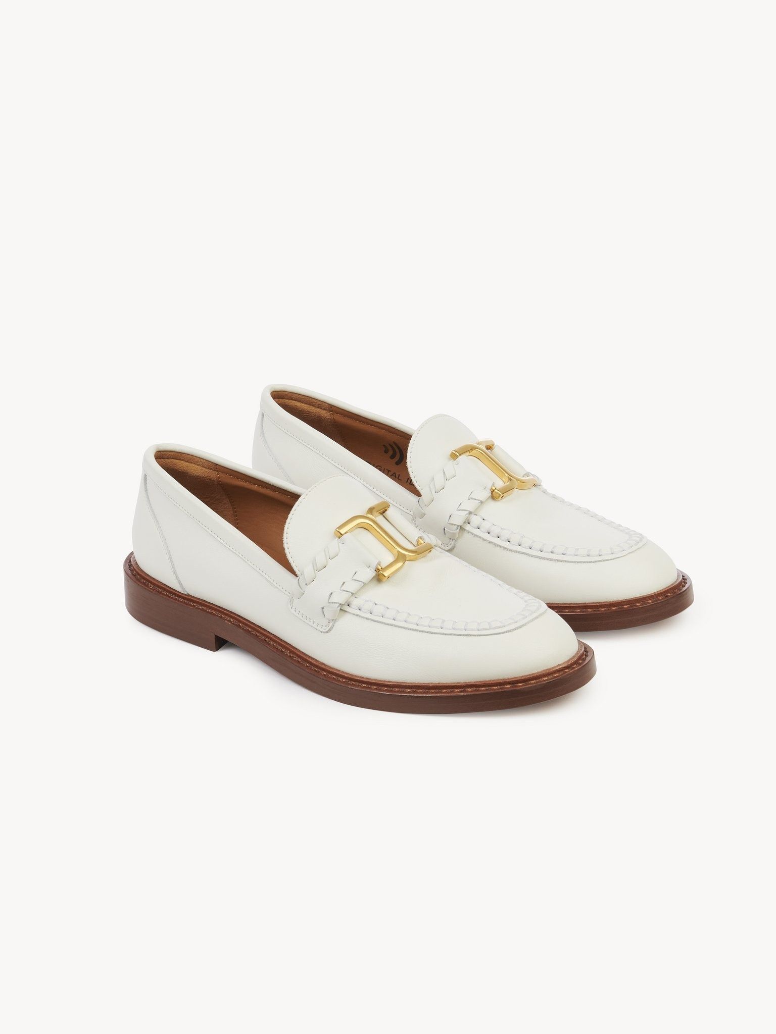 Chloe o1loc1c0425 CHC23 Marcie Loafers in White Size US 8 / IT 38 - 4 Thumbnail