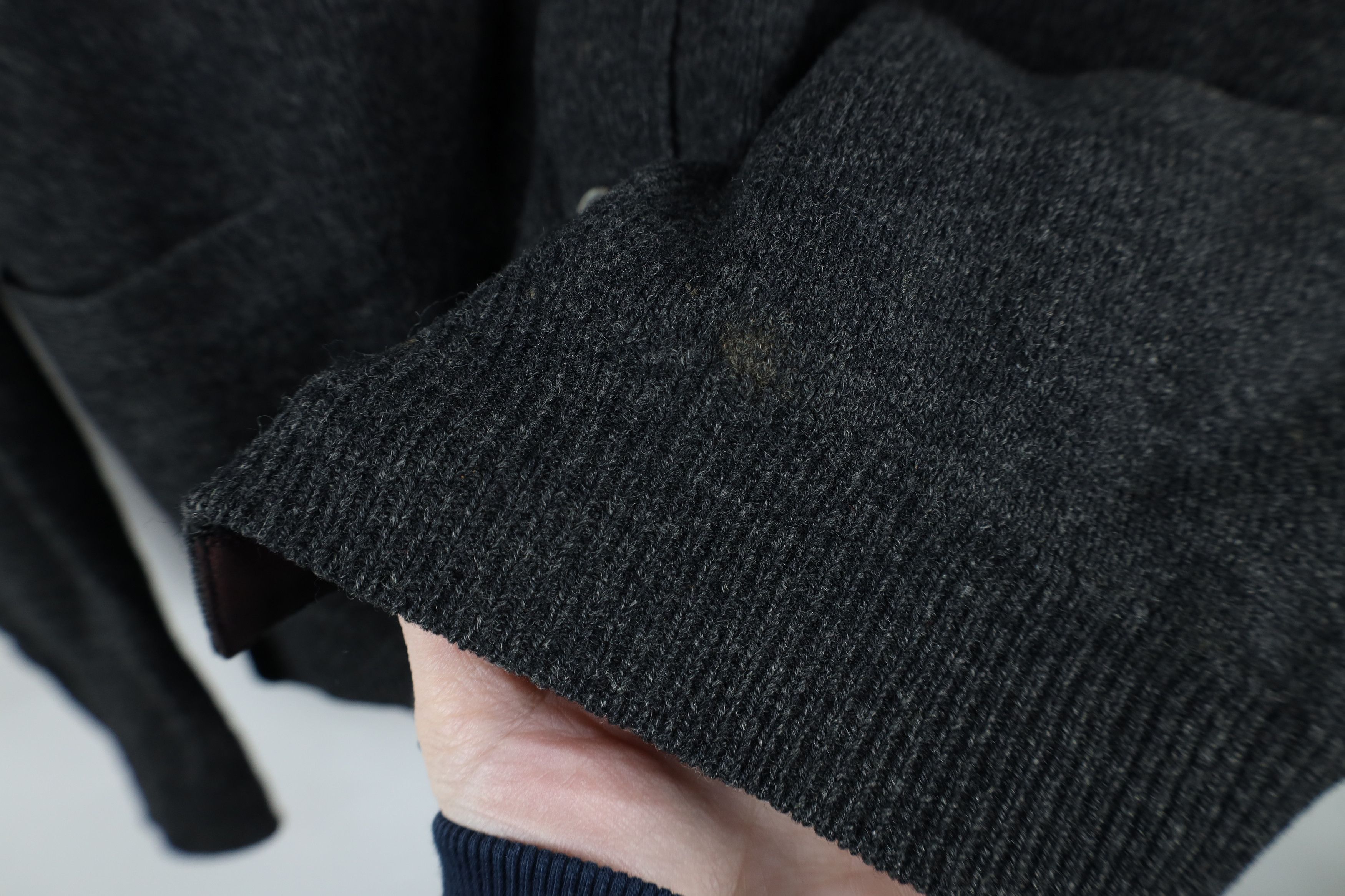 Vintage Vintage 40s 50s Rockabilly Lambswool Cardigan Sweater Gray Size US L / EU 52-54 / 3 - 5 Thumbnail