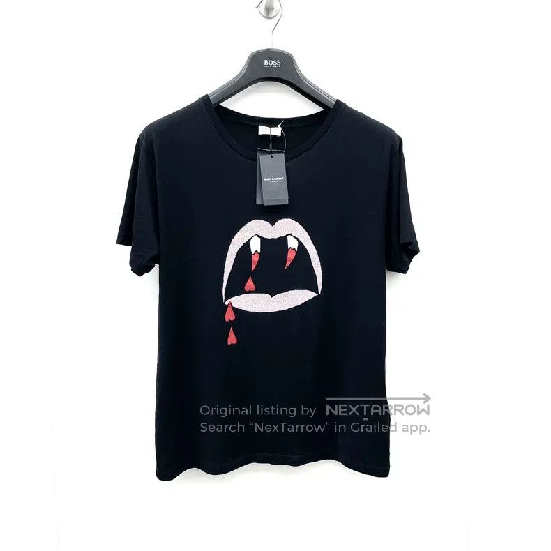 Saint Laurent Paris Saint Laurent Paris Black Blood Tooth Print Pattern Short Size US L / EU 52-54 / 3 - 1 Thumbnail