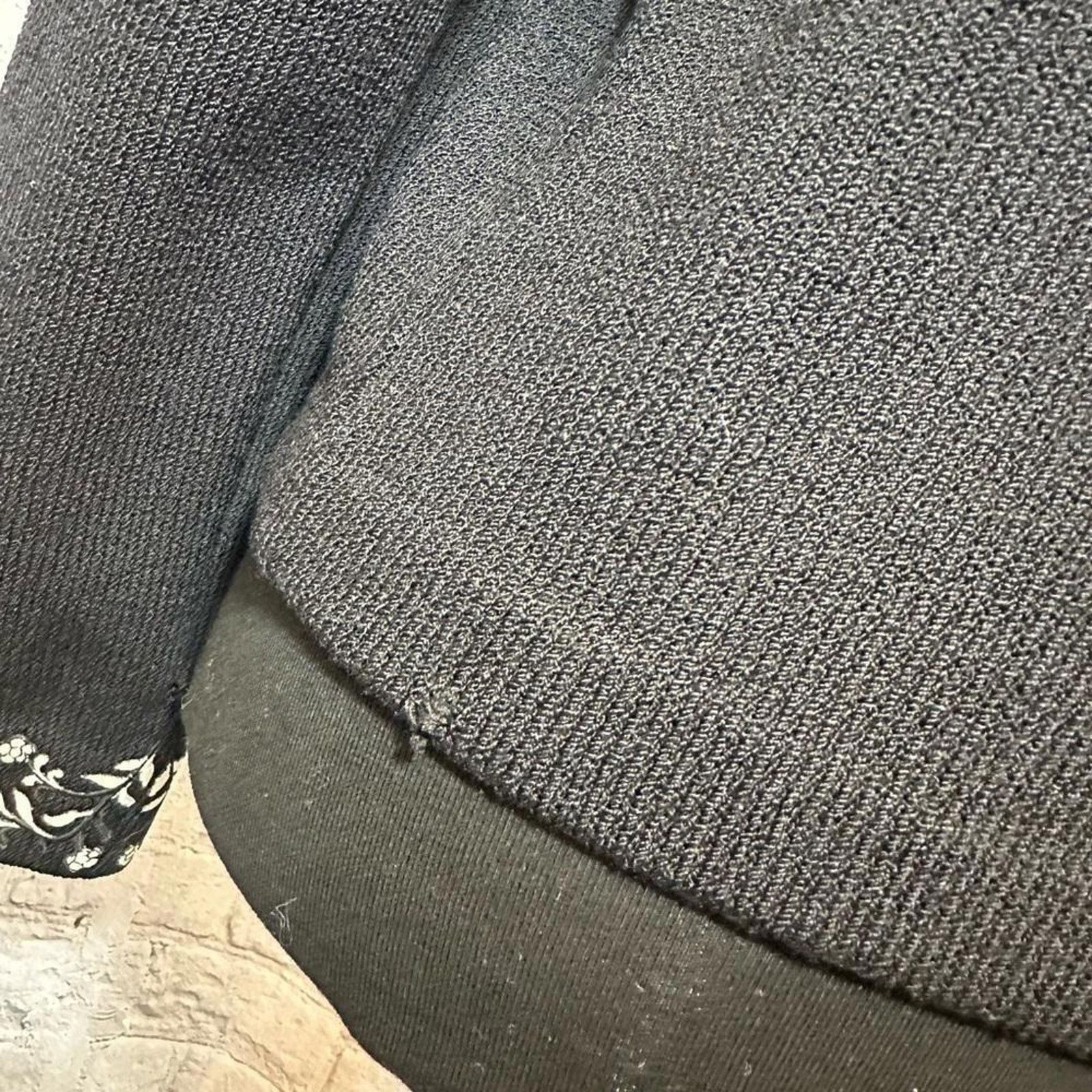 St. John St. John Collection Black Knit Zip Suit Jacket POCKETS Size L / US 10 / IT 46 - 6 Thumbnail