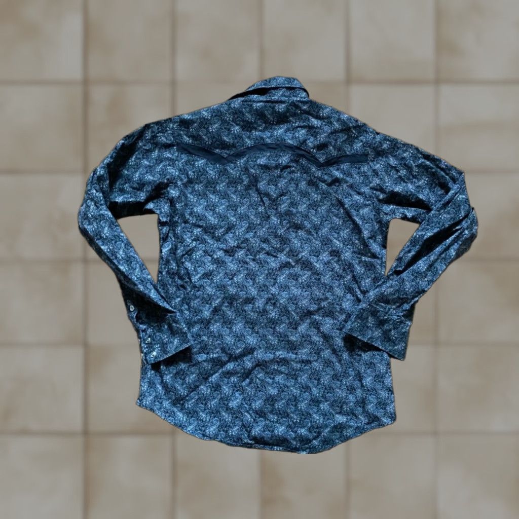 Wrangler VINTAGE Wrangler Frontier Series Western Shirt Mens Small Coral Blue Turquoise/Aqua Striped Button-Up Chest Pockets 1990s Cowboy Size US S / EU 44-46 / 1 - 1 Thumbnail
