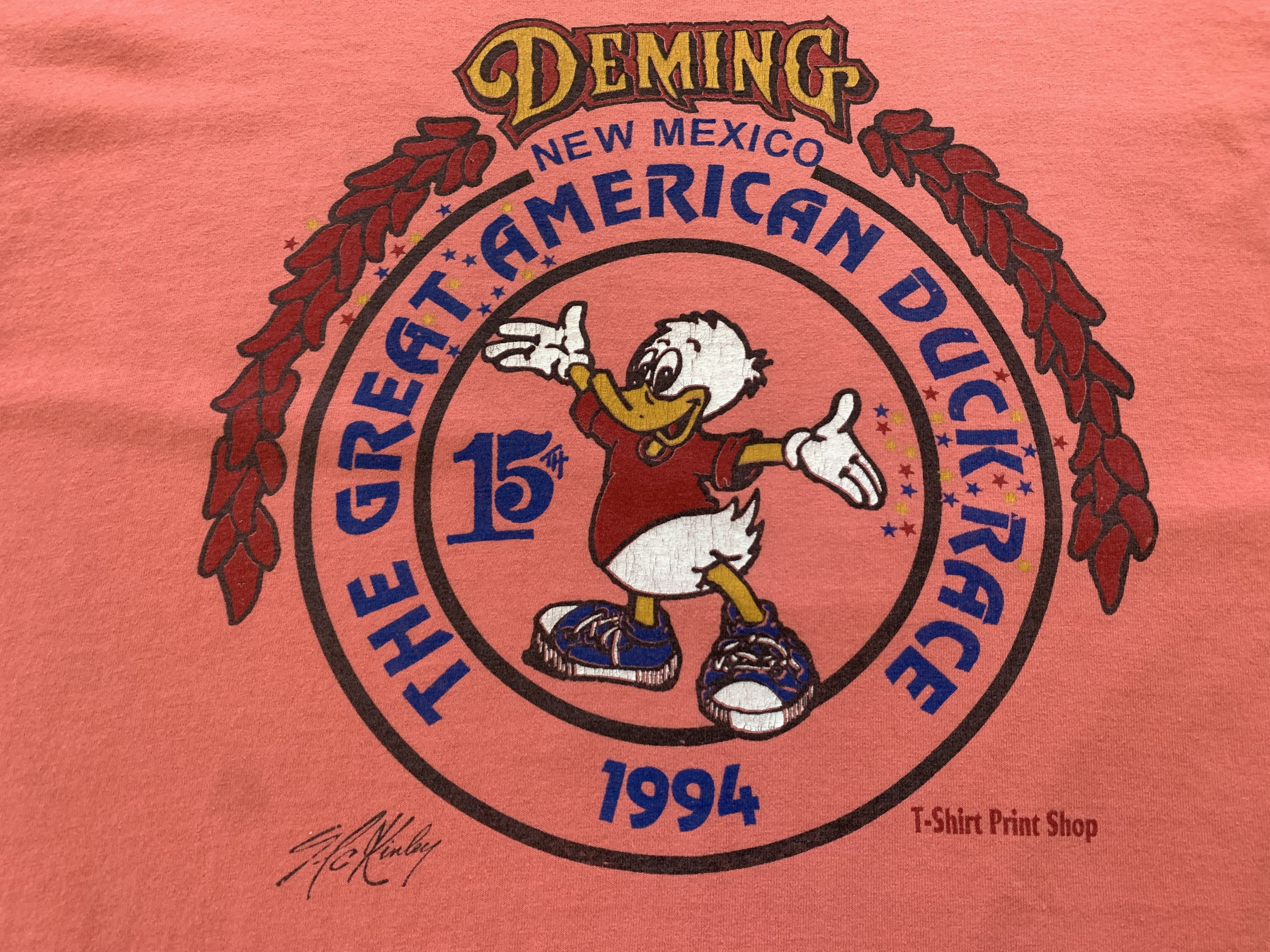 Disney × Fruit Of The Loom × Vintage Rare The Great American Duck Race 1994 T Shirt Size US XL / EU 56 / 4 - 5 Thumbnail