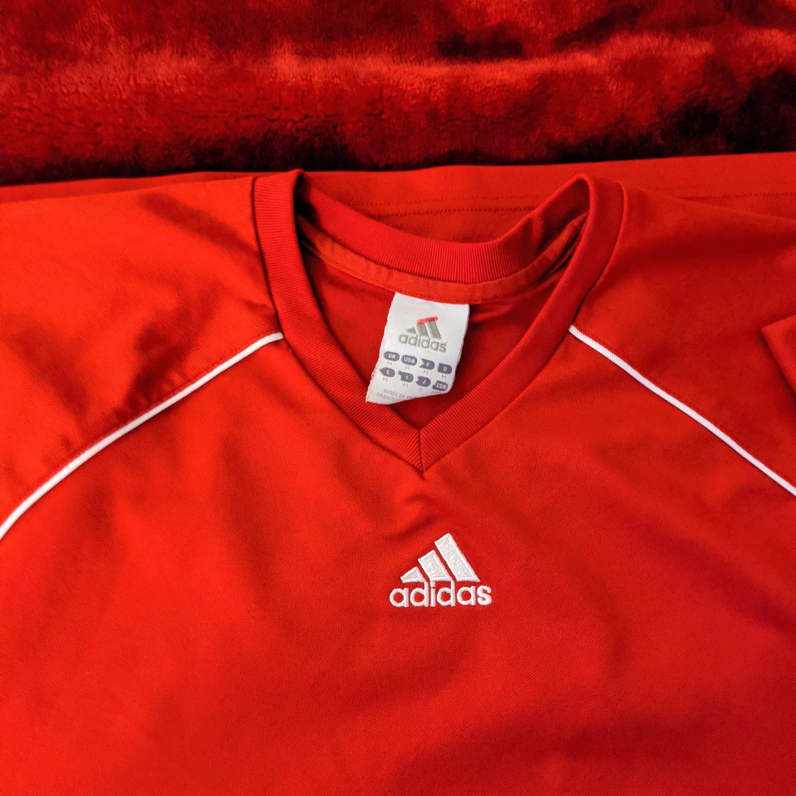 Adidas Adidas Men's Soccer Jersey Athletic Shirt Red Medium Size US M / EU 48-50 / 2 - 4 Thumbnail