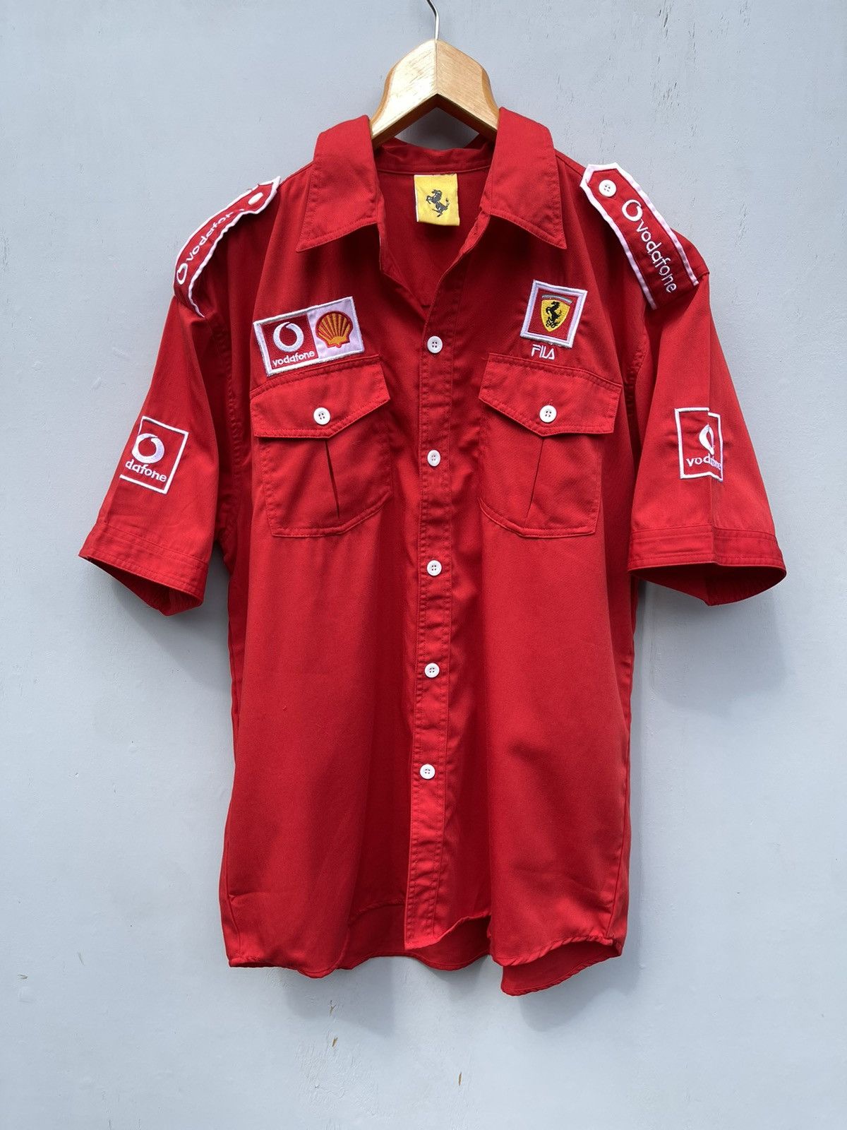 Vintage 90s F1 Ferrari Marlboro Racing Over Shirt Jacket