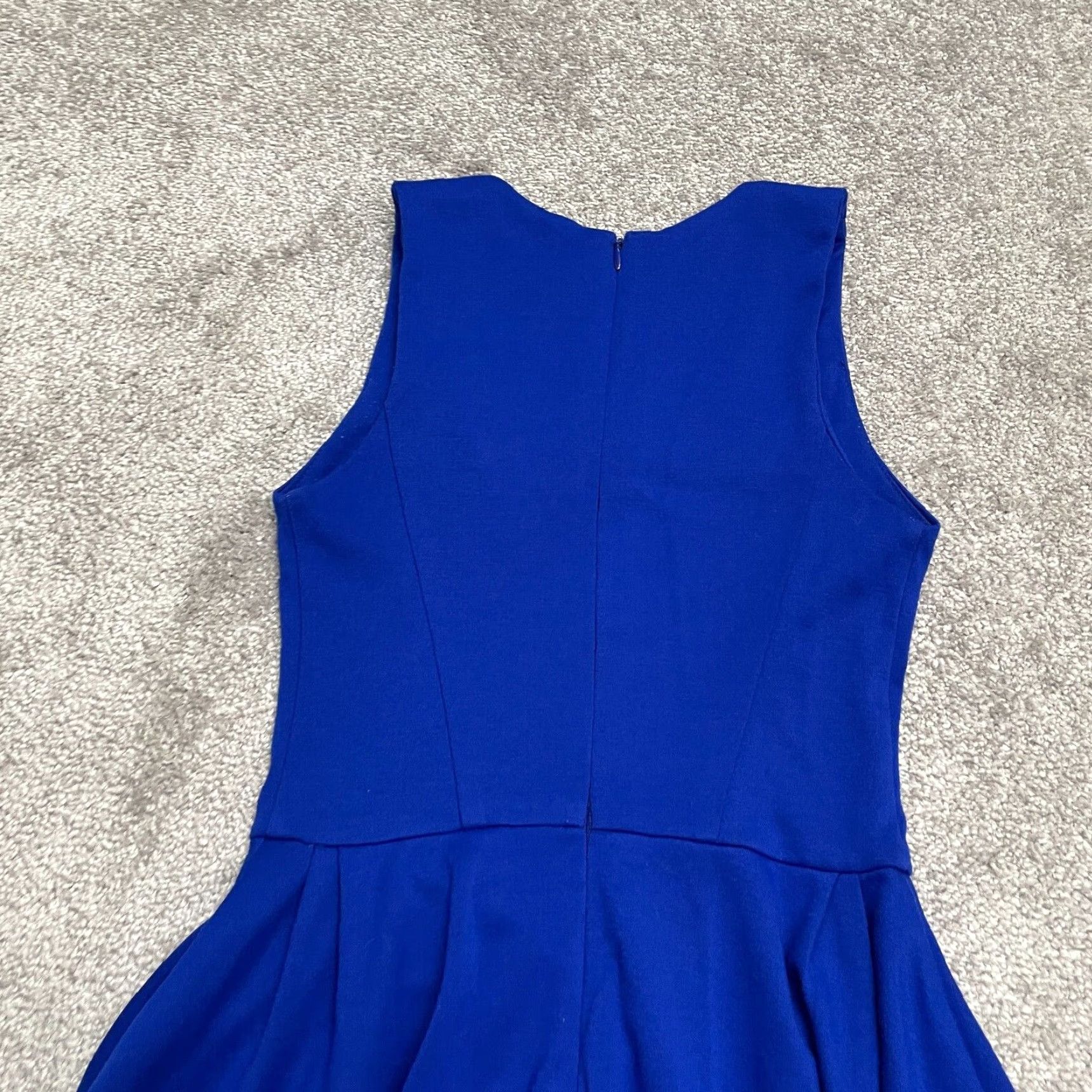 AQUA Aqua Dress Womens Small Blue Knit Sleeveless Round Neck Midi A-Line Zip Logo Size S / US 4 / IT 40 - 4 Thumbnail