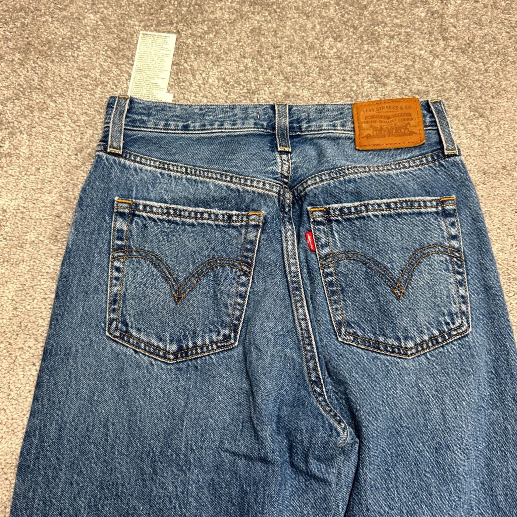 Levi's Levi's Ribcage Straight Ankle Jeans Womens 26 Blue Medium Wash Button Fly Denim Size 26" / US 2 / IT 38 - 4 Thumbnail