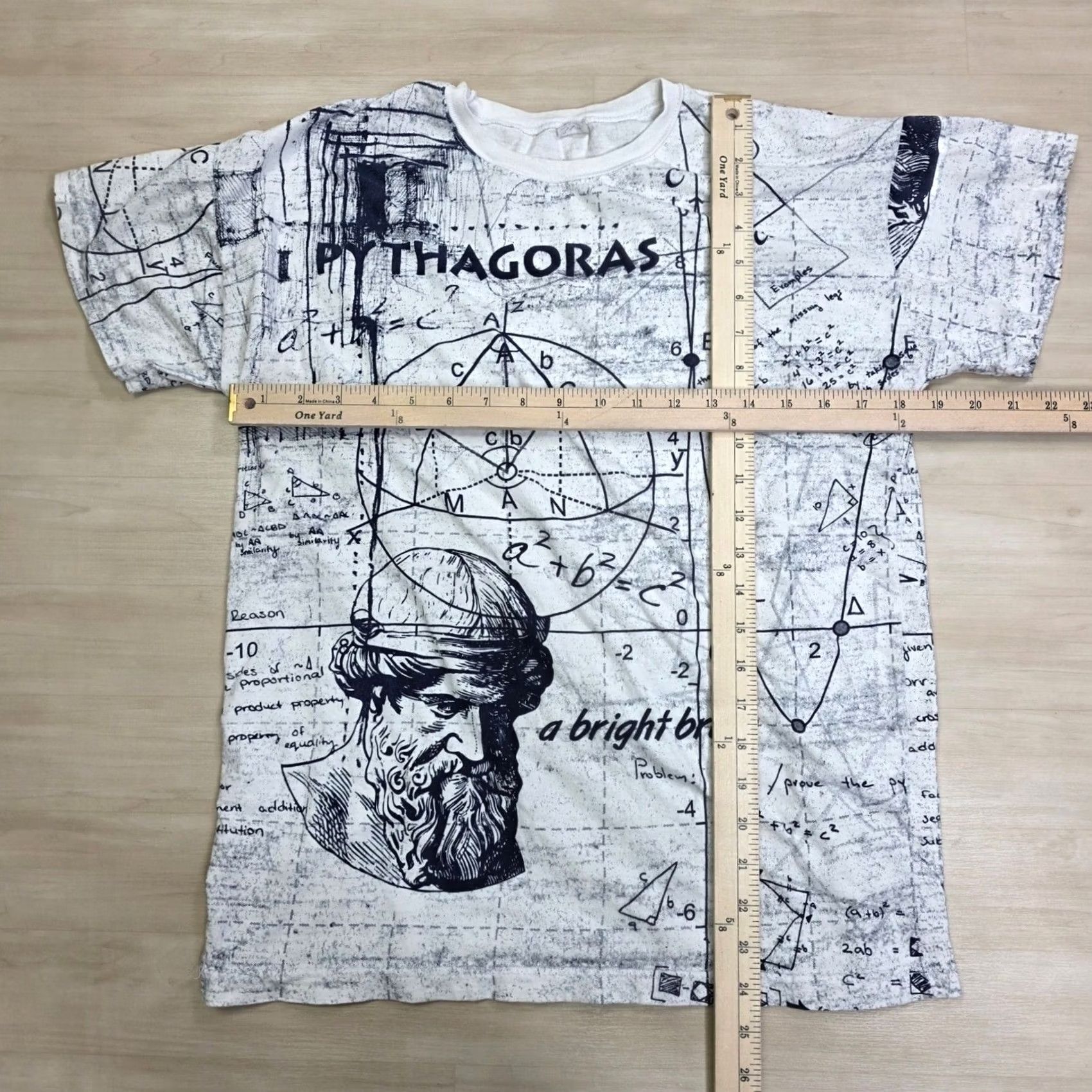 Gloverall Vintage Pythagoras All Over Print Shirt Math Science Greek Philosopher Small Shirt Mens Size US S / EU 44-46 / 1 - 3 Thumbnail