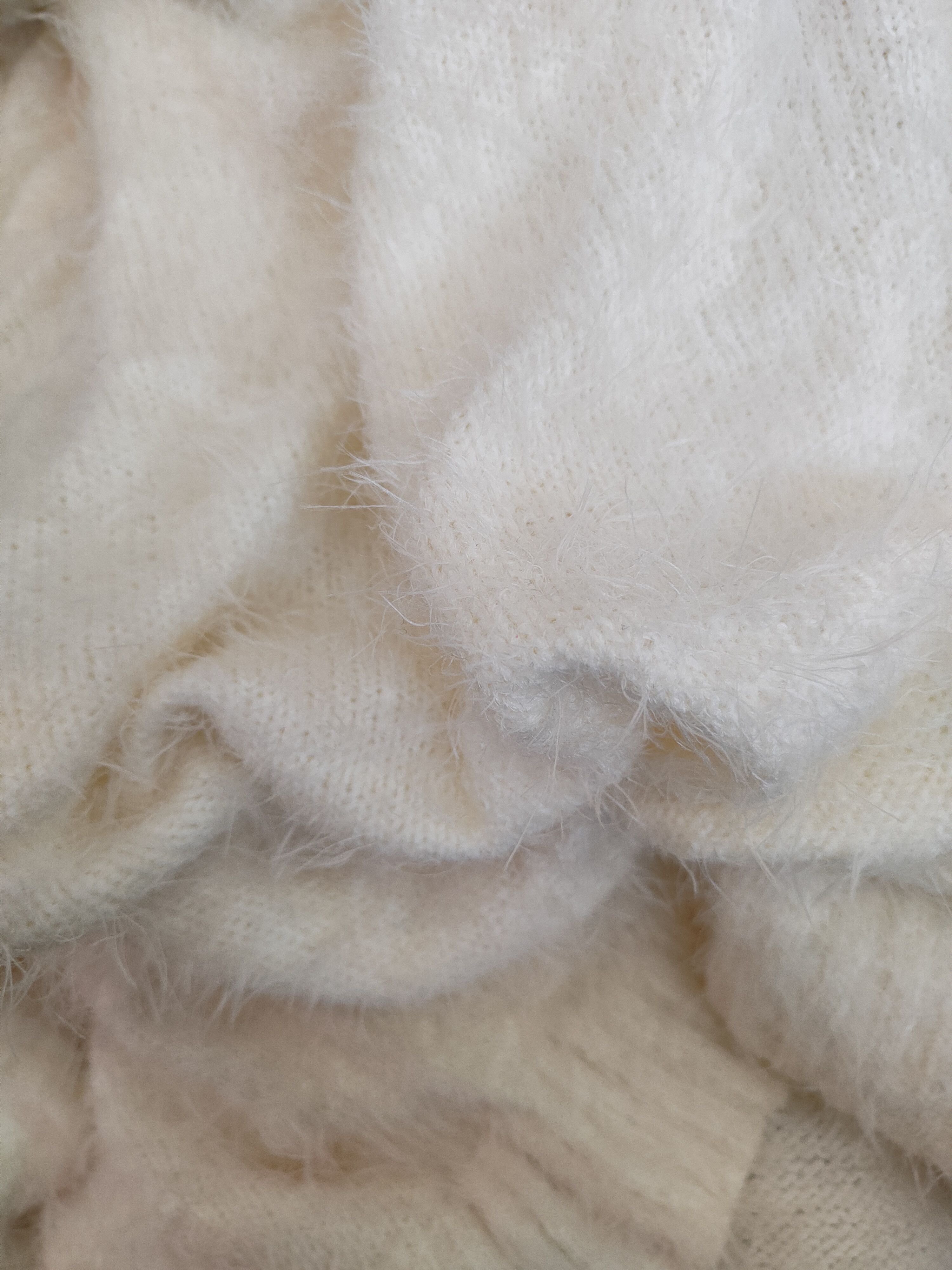 Japanese Brand × Vintage Vintage 💥 Sorridere Ivory Fur Mohair Knitwear Size M / US 6-8 / IT 42-44 - 10 Thumbnail