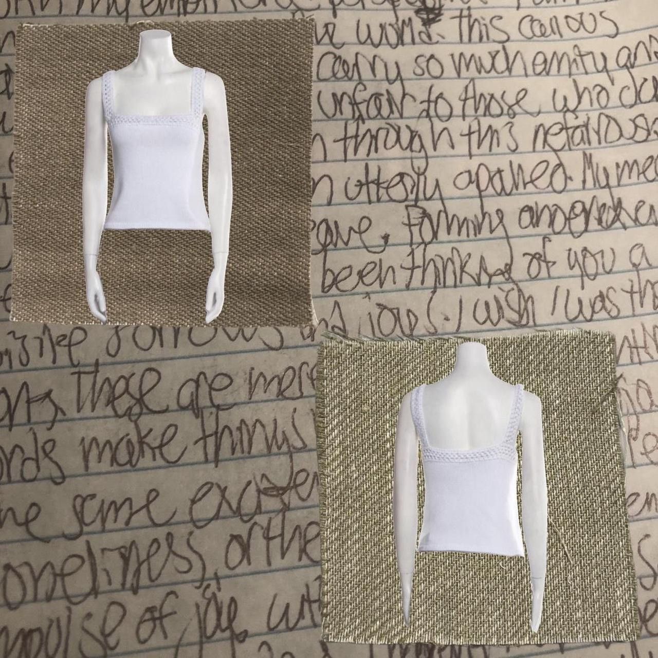 White + Warren vintage crochet ribbed camisole top Size S / US 4 / IT 40 - 2 Thumbnail