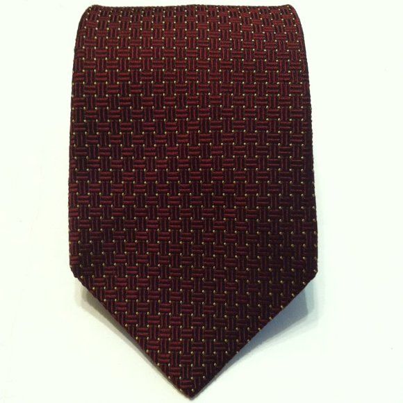 Brooks Brothers BROOKS BROTHERS MEN'S NEW BURGUNDY SILK TIE WIDTH: 3 3/4" Size ONE SIZE - 2 Thumbnail