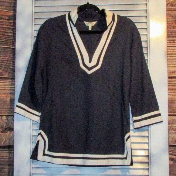 Other Sherry Taylor Sm Nautical Linen Blend Blouse Size S / US 4 / IT 40 - 9 Thumbnail