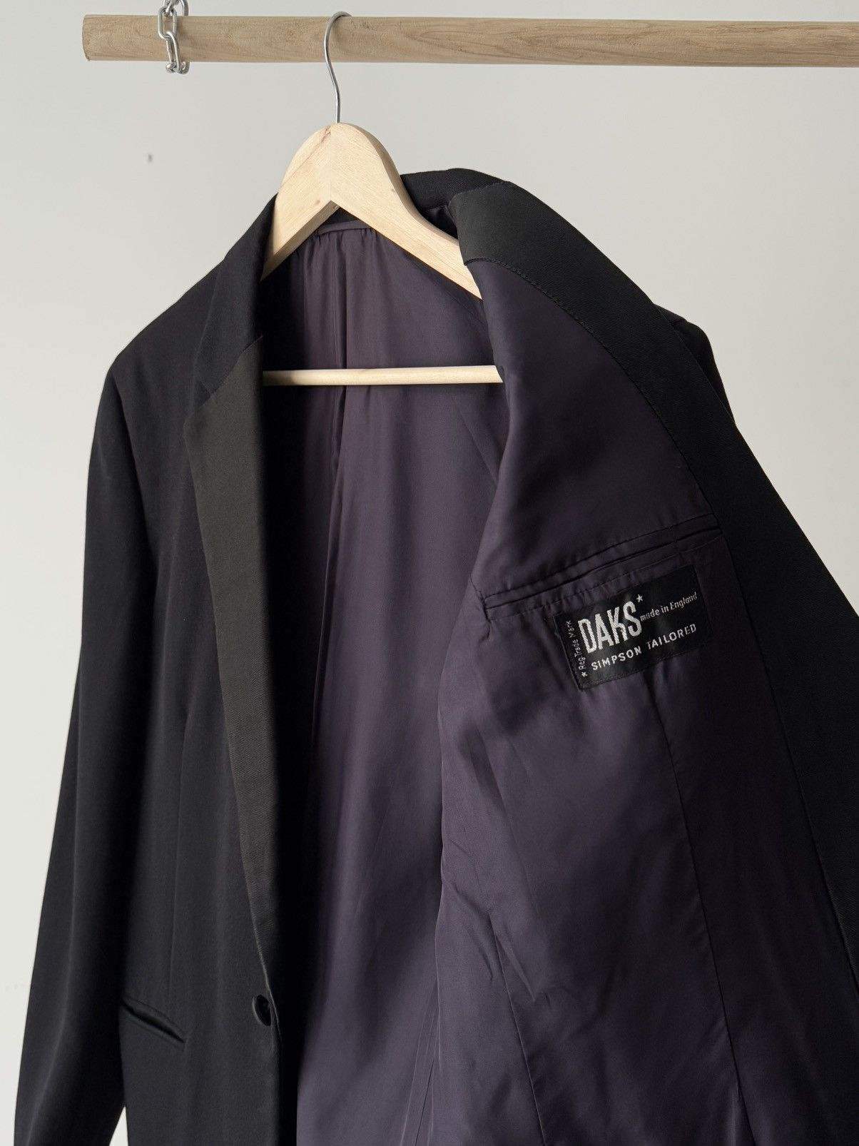 DAKS × Vintage 1940s Daks by Simpson Tailored Tuxedo Two Piece Wool Suit Size 38S - 6 Thumbnail