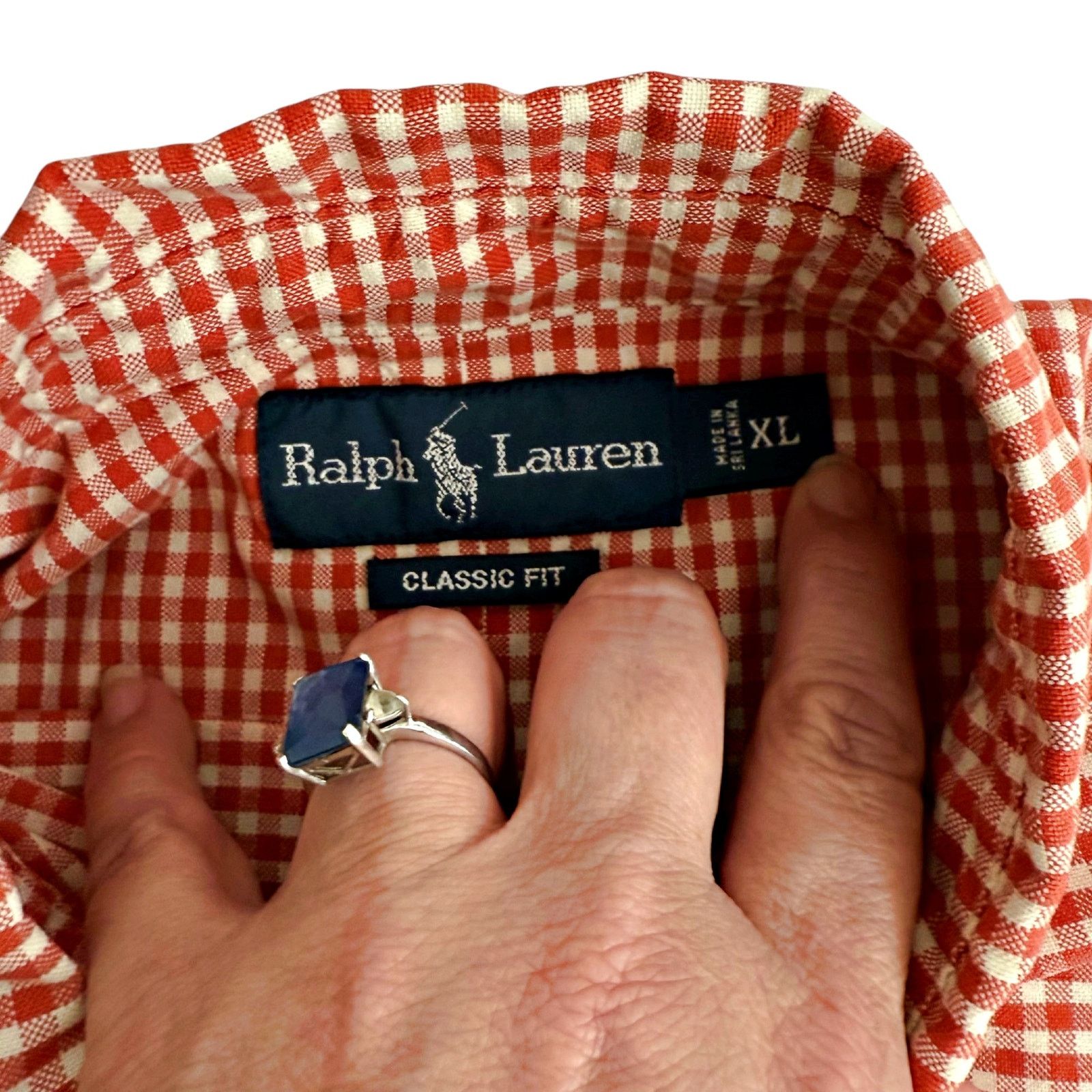 Ralph Lauren Ralph Lauren Red Check Gingham L/S Button Down Classic Shirt Size US XL / EU 56 / 4 - 5 Thumbnail
