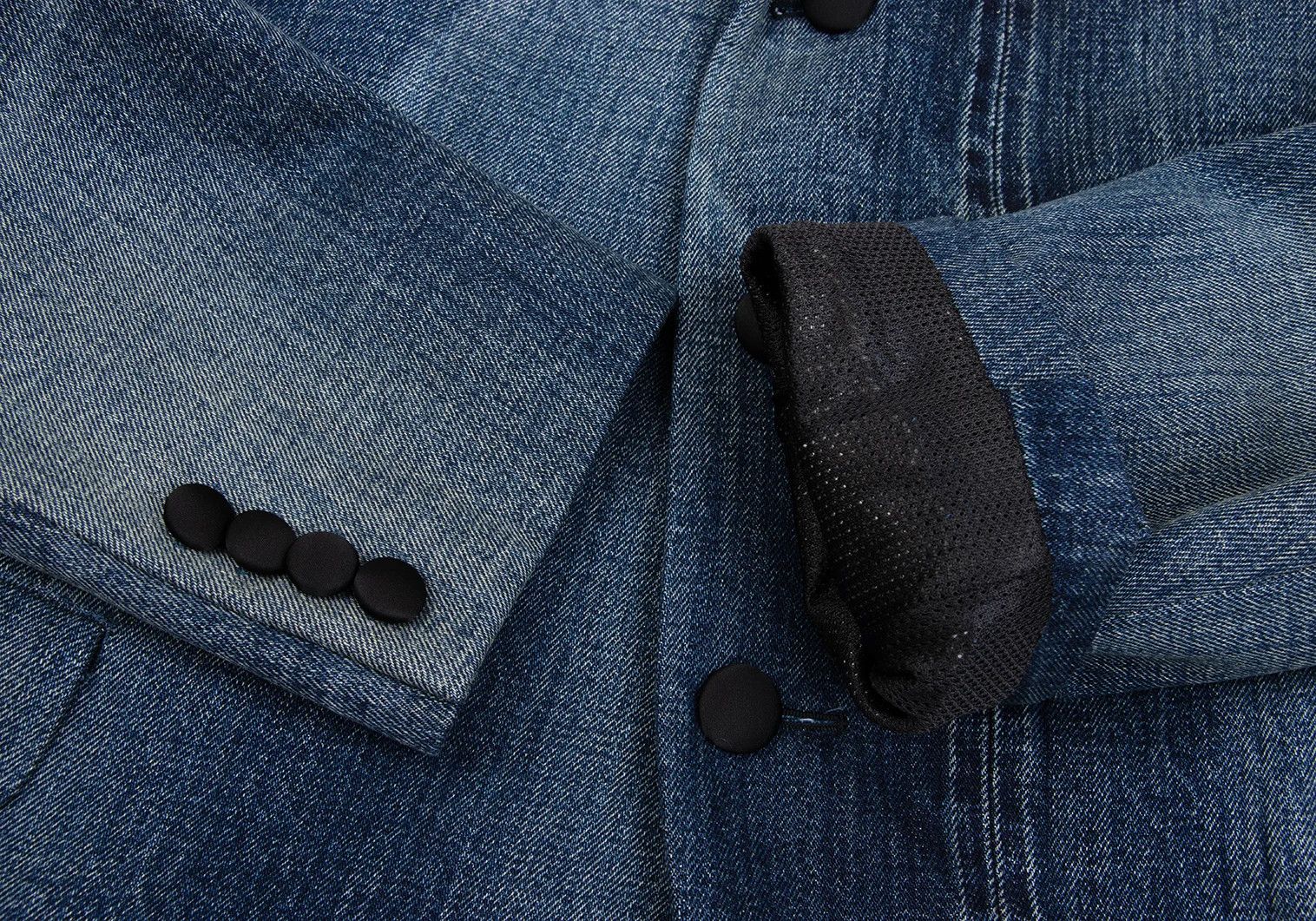 Junya Watanabe Mesh-lined Denim Tailored Jacket in Indigo, Size S Size US S / EU 44-46 / 1 - 7 Thumbnail