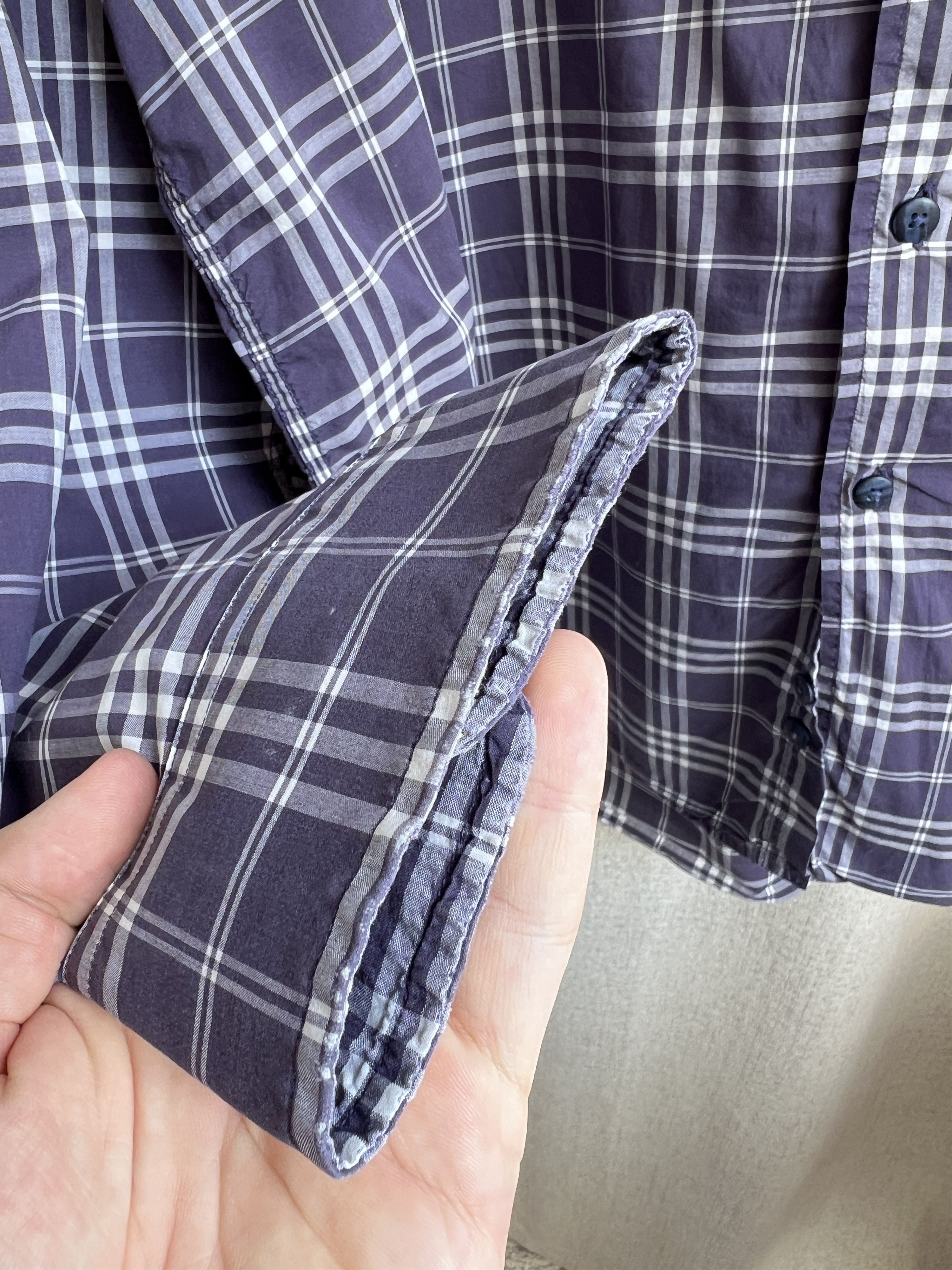 Burberry Vintage 80-90s Burberrys Made in USA Blue Nova Check Size US XL / EU 56 / 4 - 15 Thumbnail