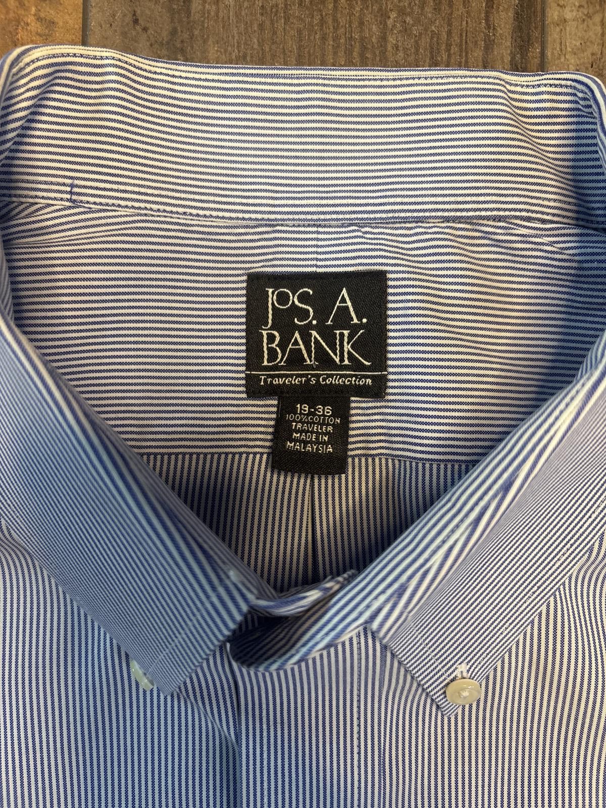 Jos. A. Bank Jos. A. Bank Men's Light Blue Button-Down Dress Shirt Size US M / EU 48-50 / 2 - 6 Thumbnail
