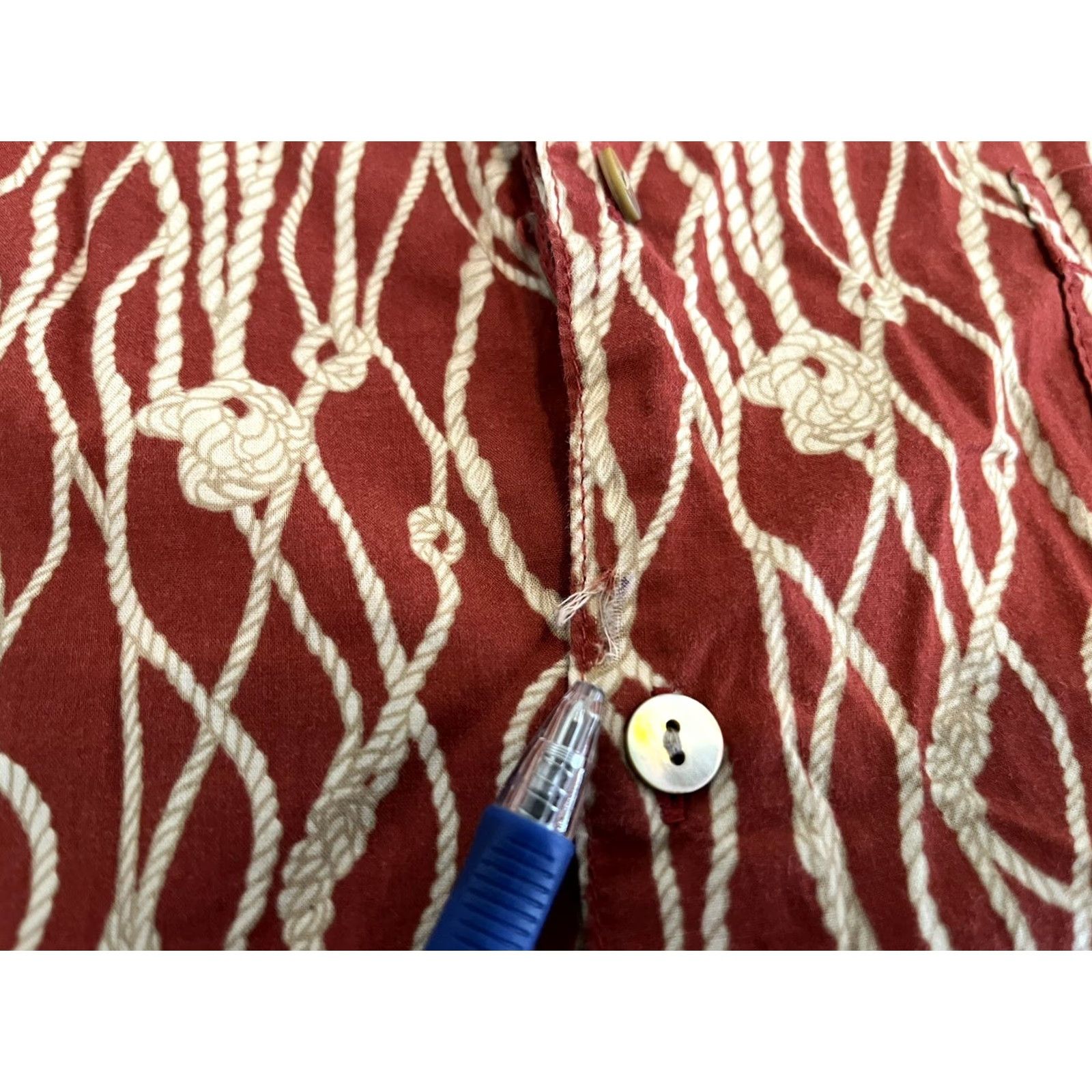 Tori Richard Tori Richard Short Sleeve Button-Up Shirt Mens L Multicolor Hawaiian Cotton Knot a Rope Print Made in USA Size US L / EU 52-54 / 3 - 3 Thumbnail