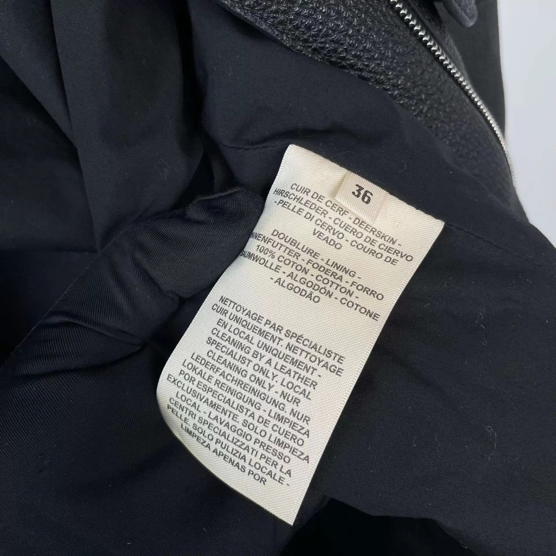 Hermes Mint Hermès Deerskin Jacket EU36 Black Size XS / US 0-2 / IT 36-38 - 7 Thumbnail