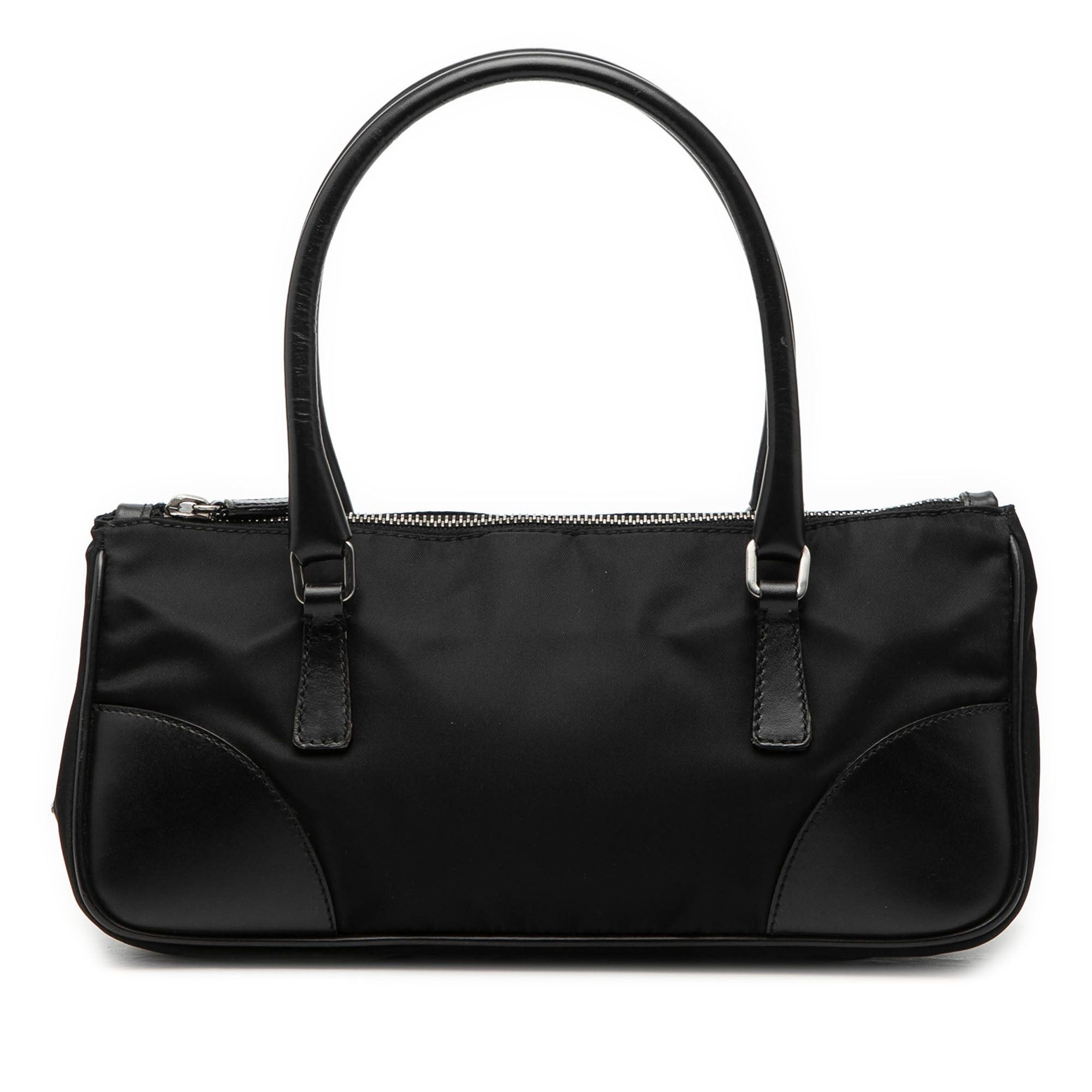 Prada Vitello Trimmed Tessuto Handbag Size ONE SIZE - 1 Thumbnail