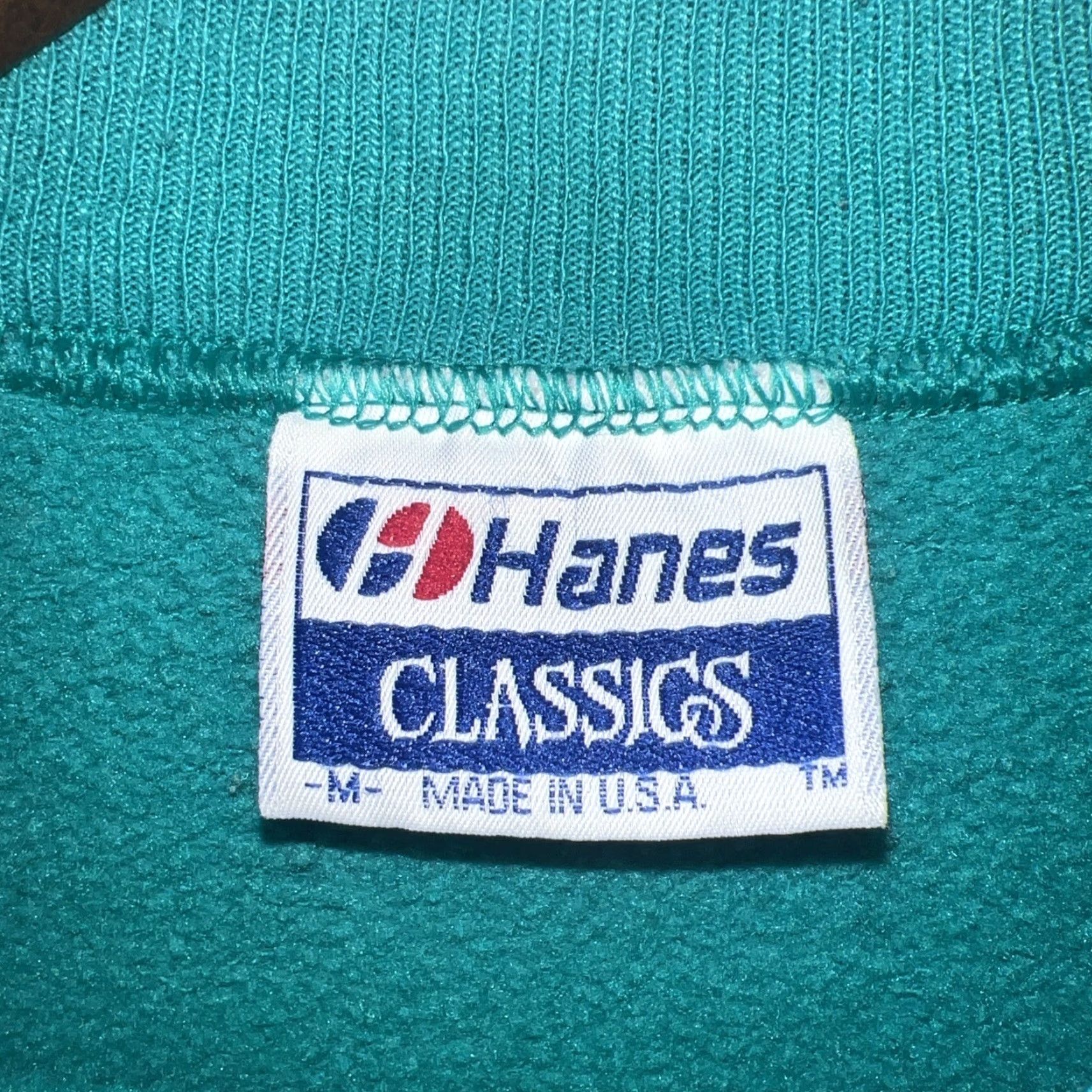 Hanes VINTAGE Hanes Classics Sweatshirt Unisex M Blue Horse Print Pullover Hanes Classics Unisex Adults Mens Womens 90s? Size M / US 6-8 / IT 42-44 - 3 Thumbnail